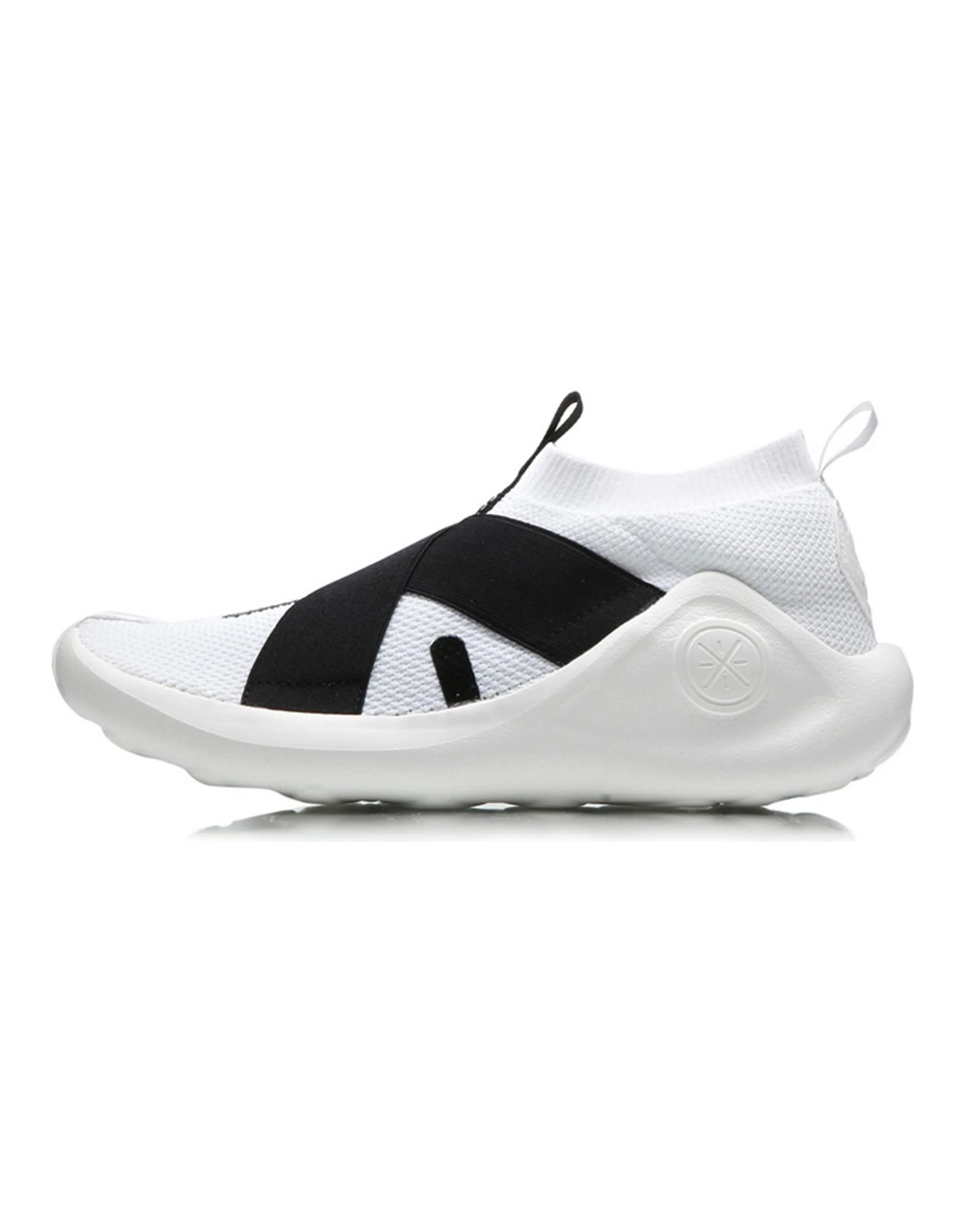 LINING Vintage Basketball Shoes Men Mid-Top Black White