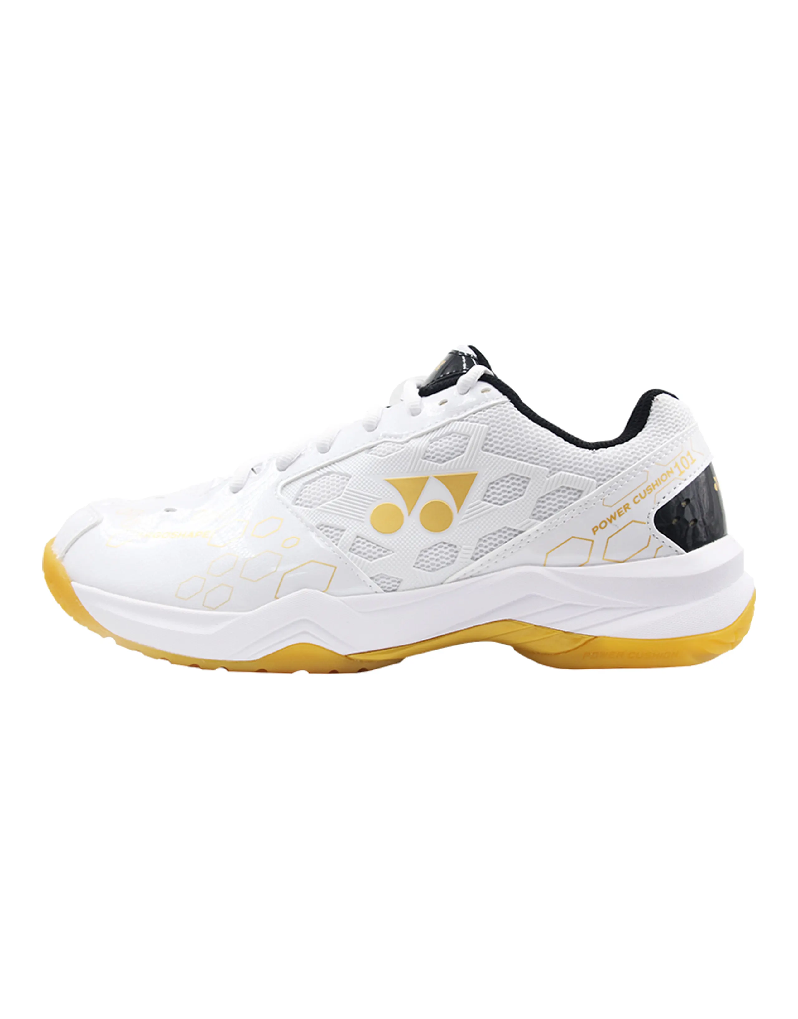 YONEX Power Cushion Low-Top Badminton Shoes Unisex White Gold