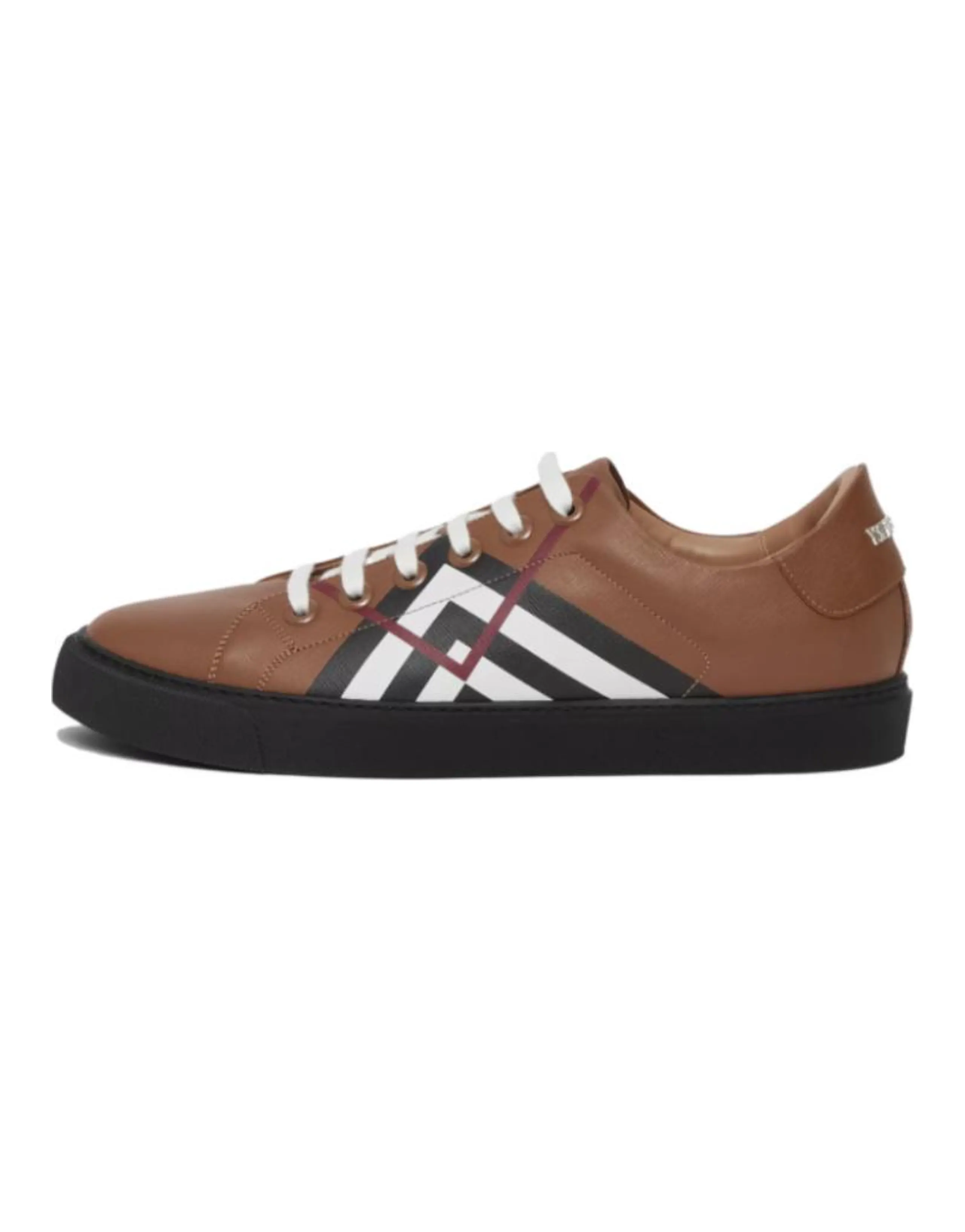 Burberry Chevron Check Low-Top Sneaker Brown Women's