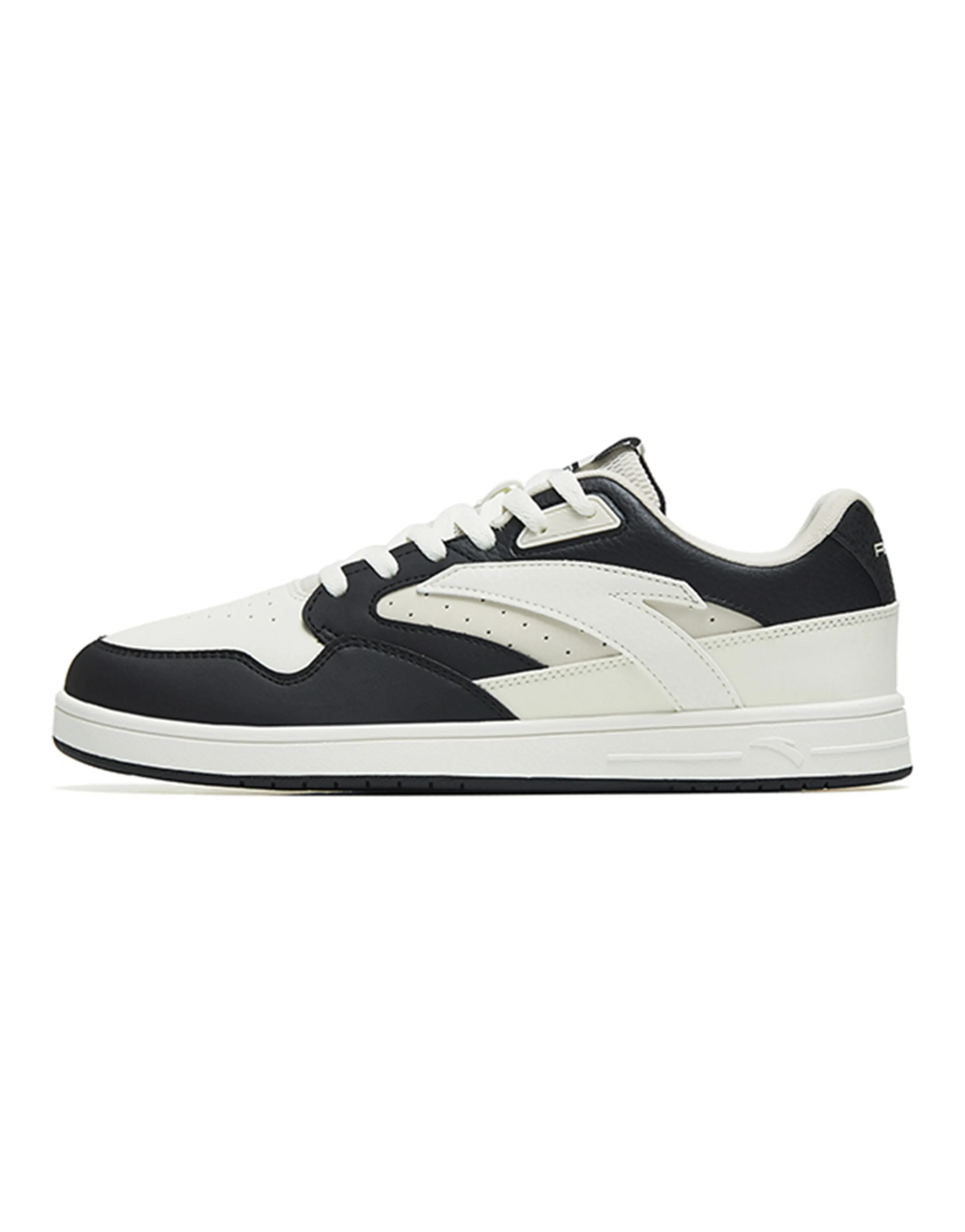 Anta Life Collection Slip-Resistant Cushioning Wear-Resistant Low-Top Skateboard Shoes Black White Gray