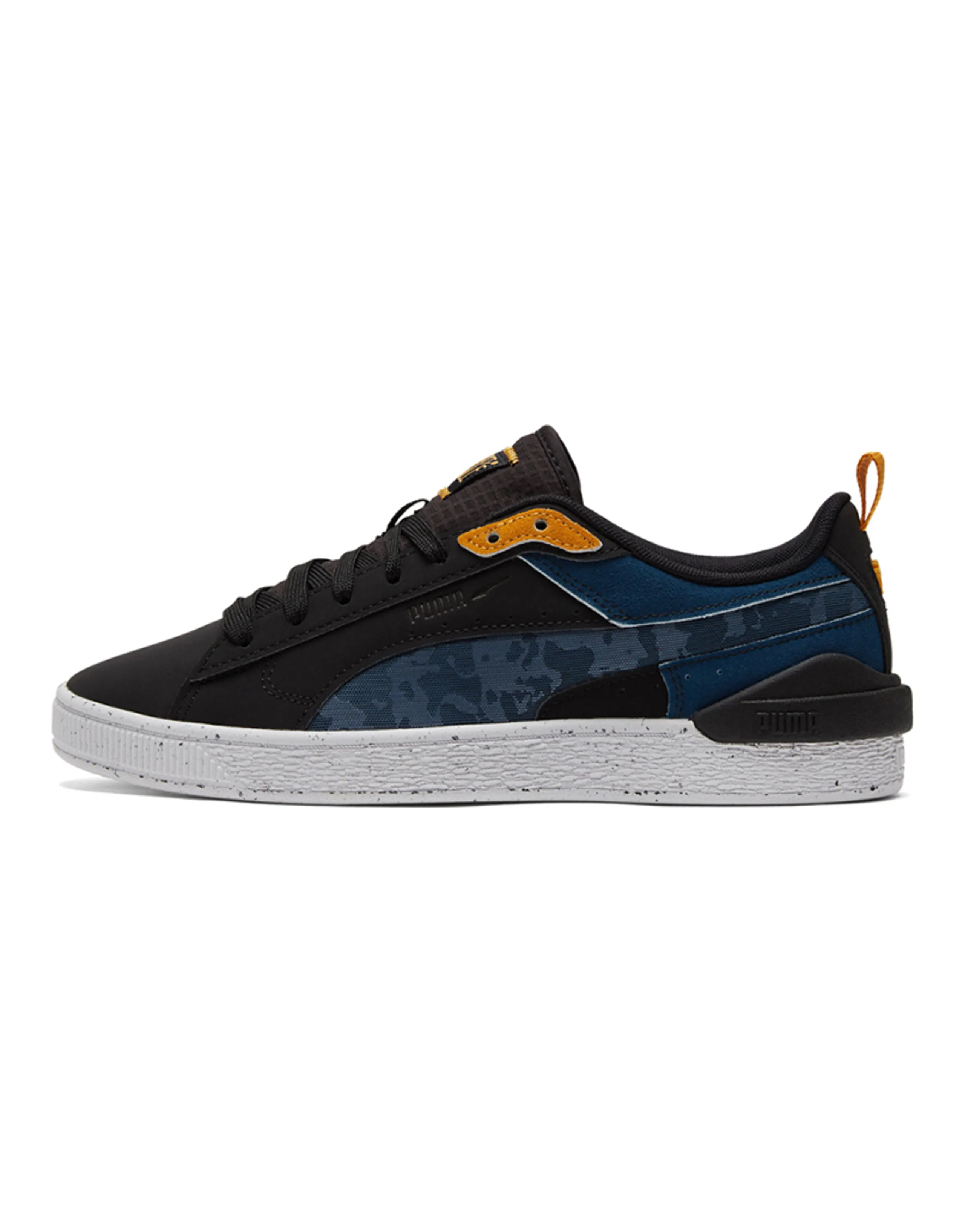 PUMA Unisex Suede Bloc Low Top Sneakers Blue/Black