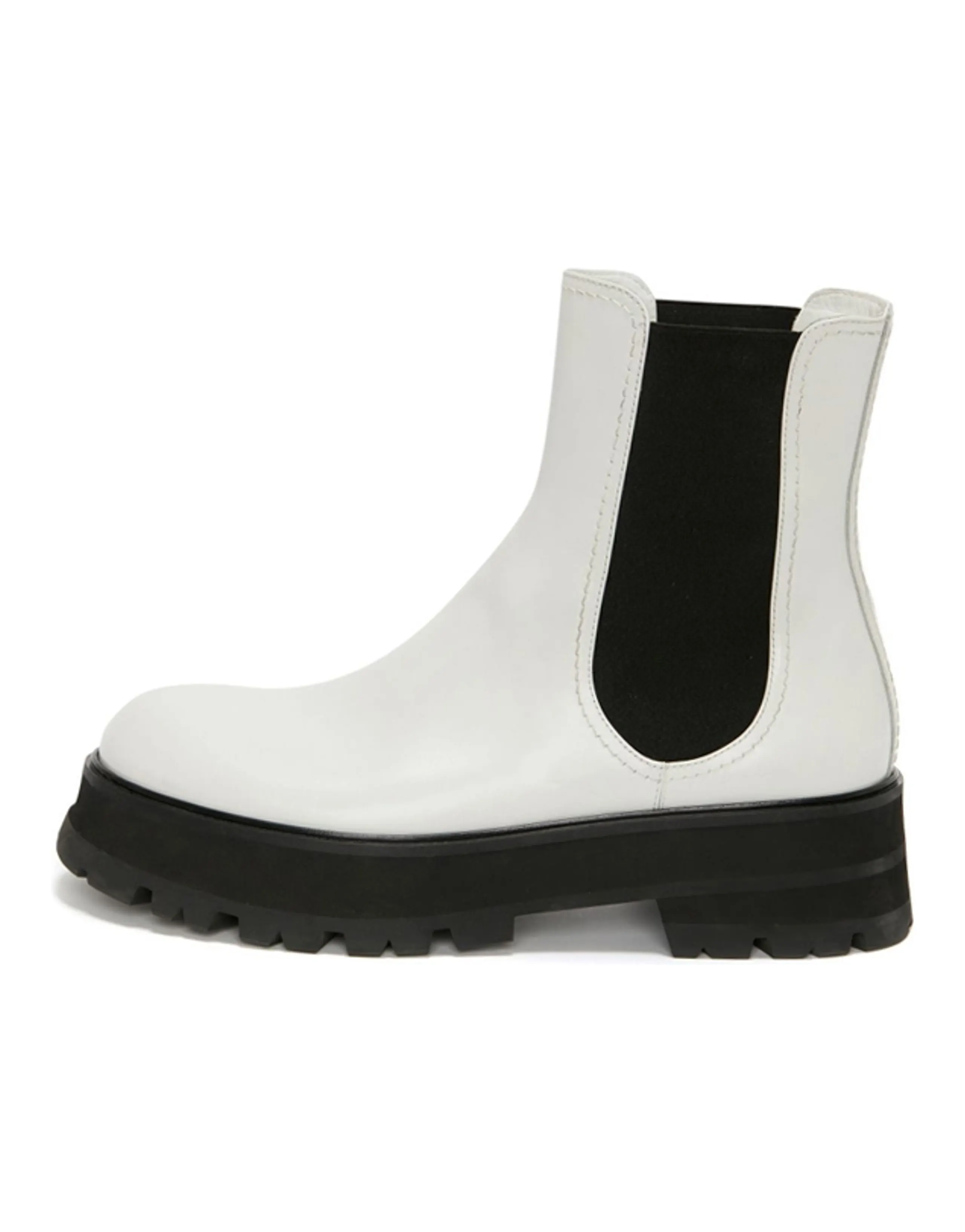 Alexander McQueen Rave Chelsea Boot White Black Women's