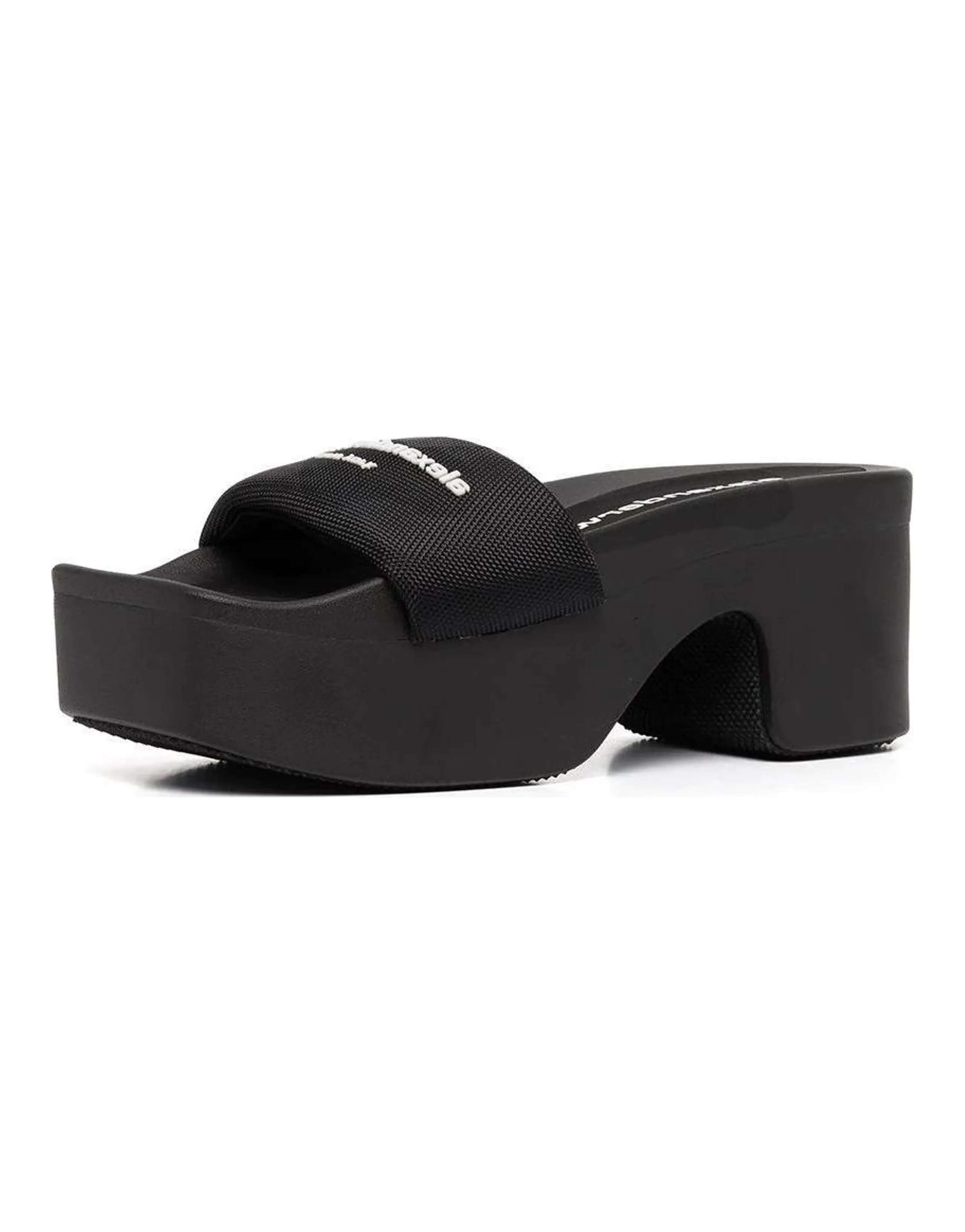 Alexander Wang Logo Printed Strap Heel Sandals Women's