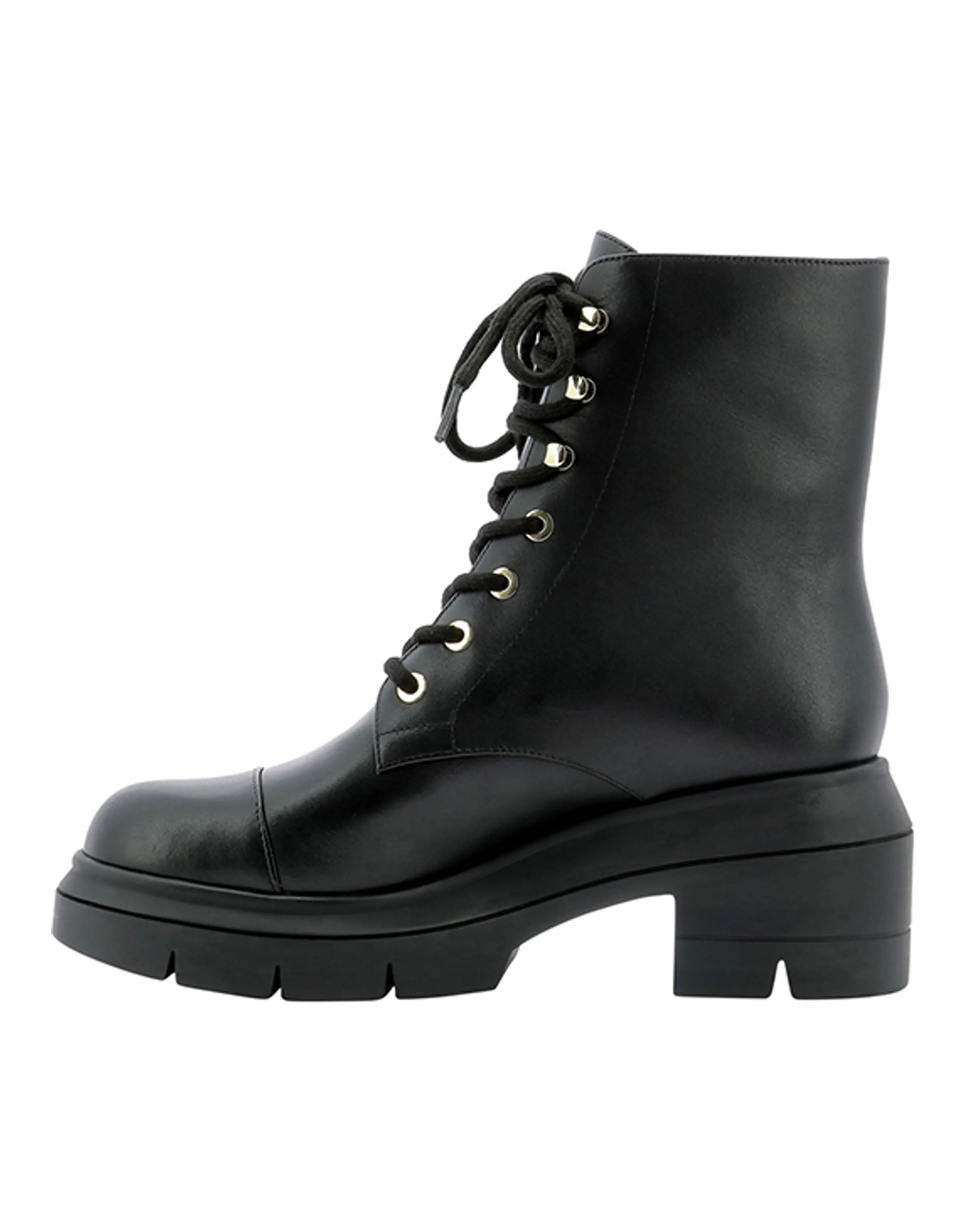 Stuart Weitzman/SW Cowhide Smooth Versatile Ankle Boots Women's Black
