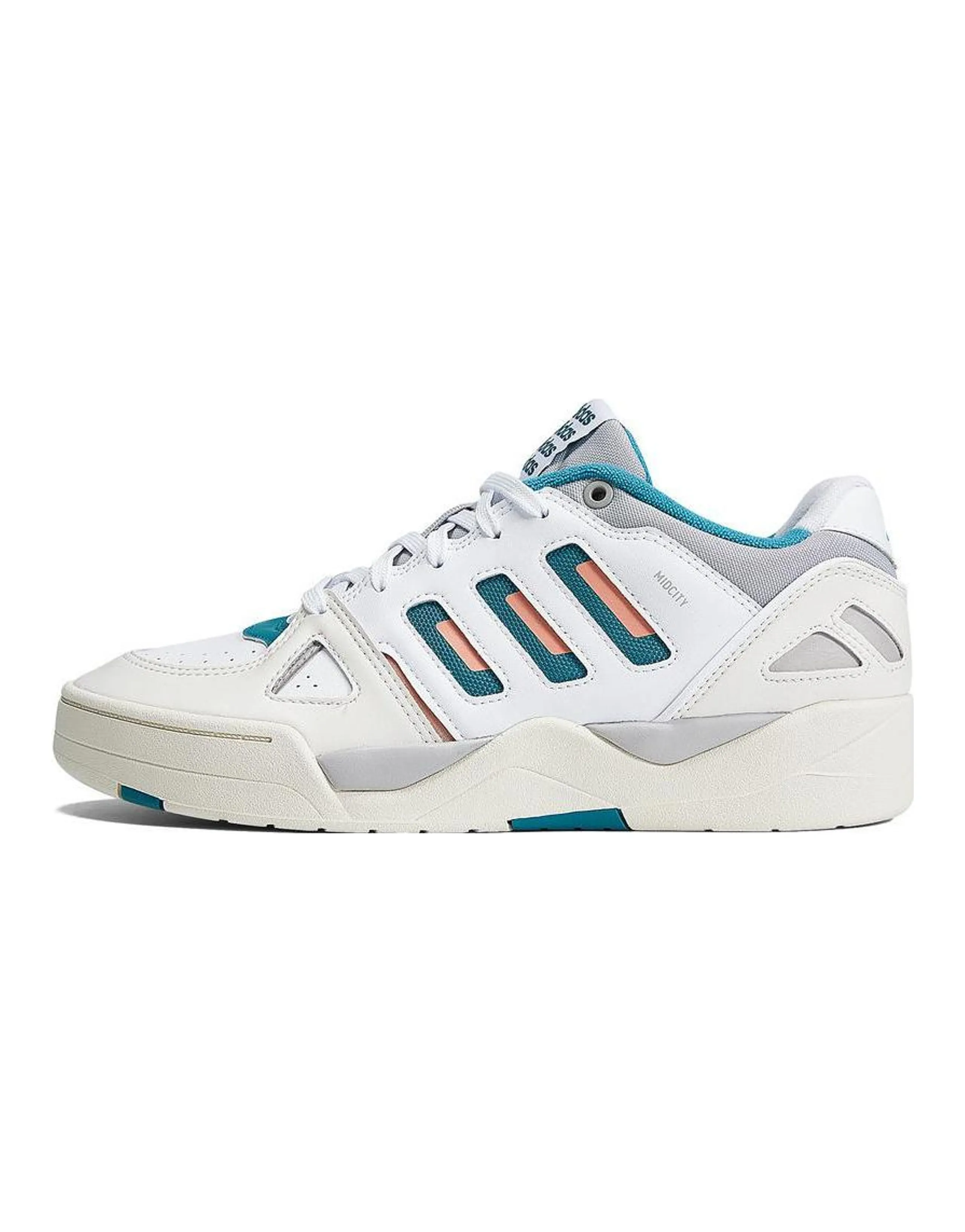 Adidas Midcity Low Basketball Shoes 'White Grey Aqua'