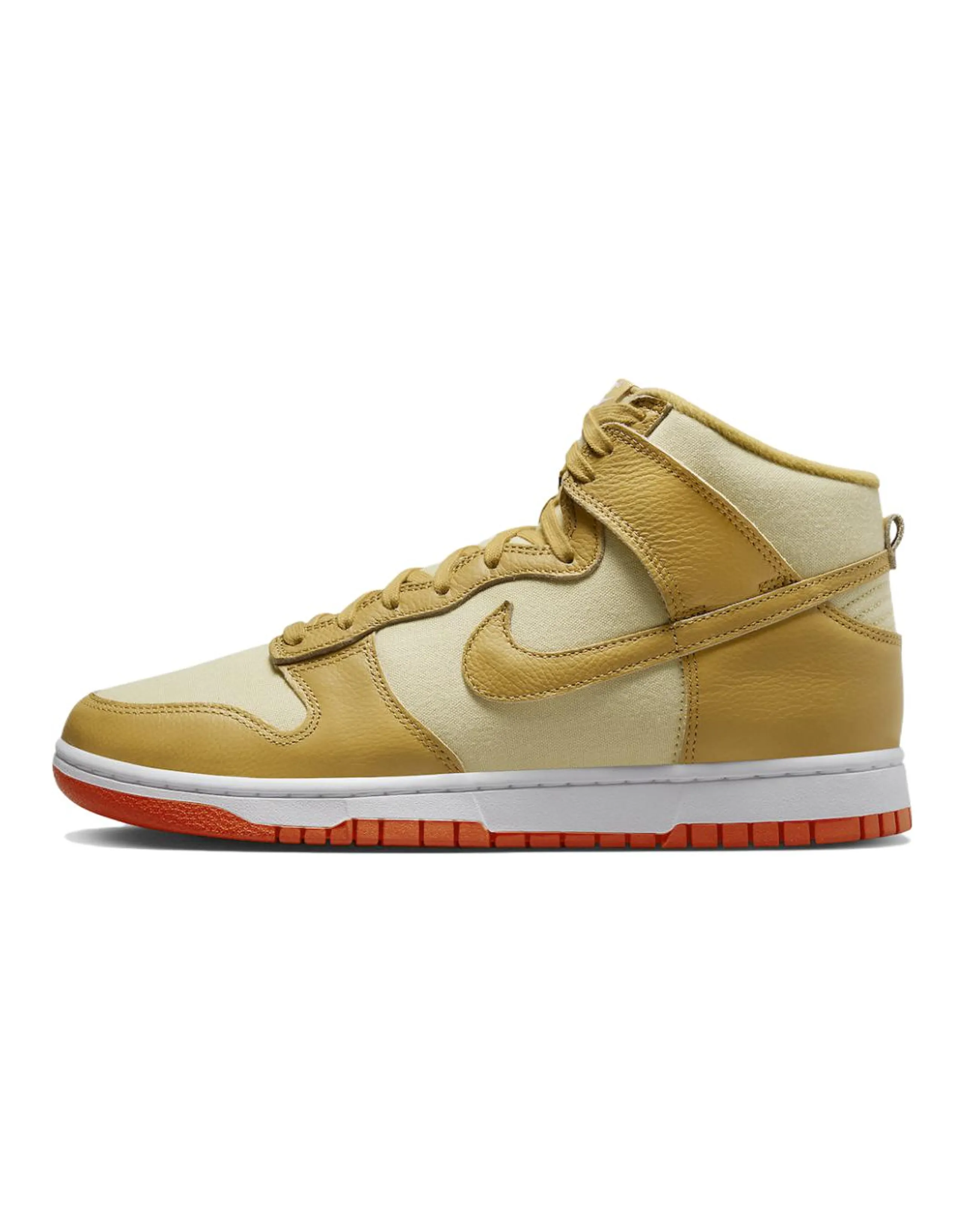 Nike Dunk High Wheat Gold Safety Orange