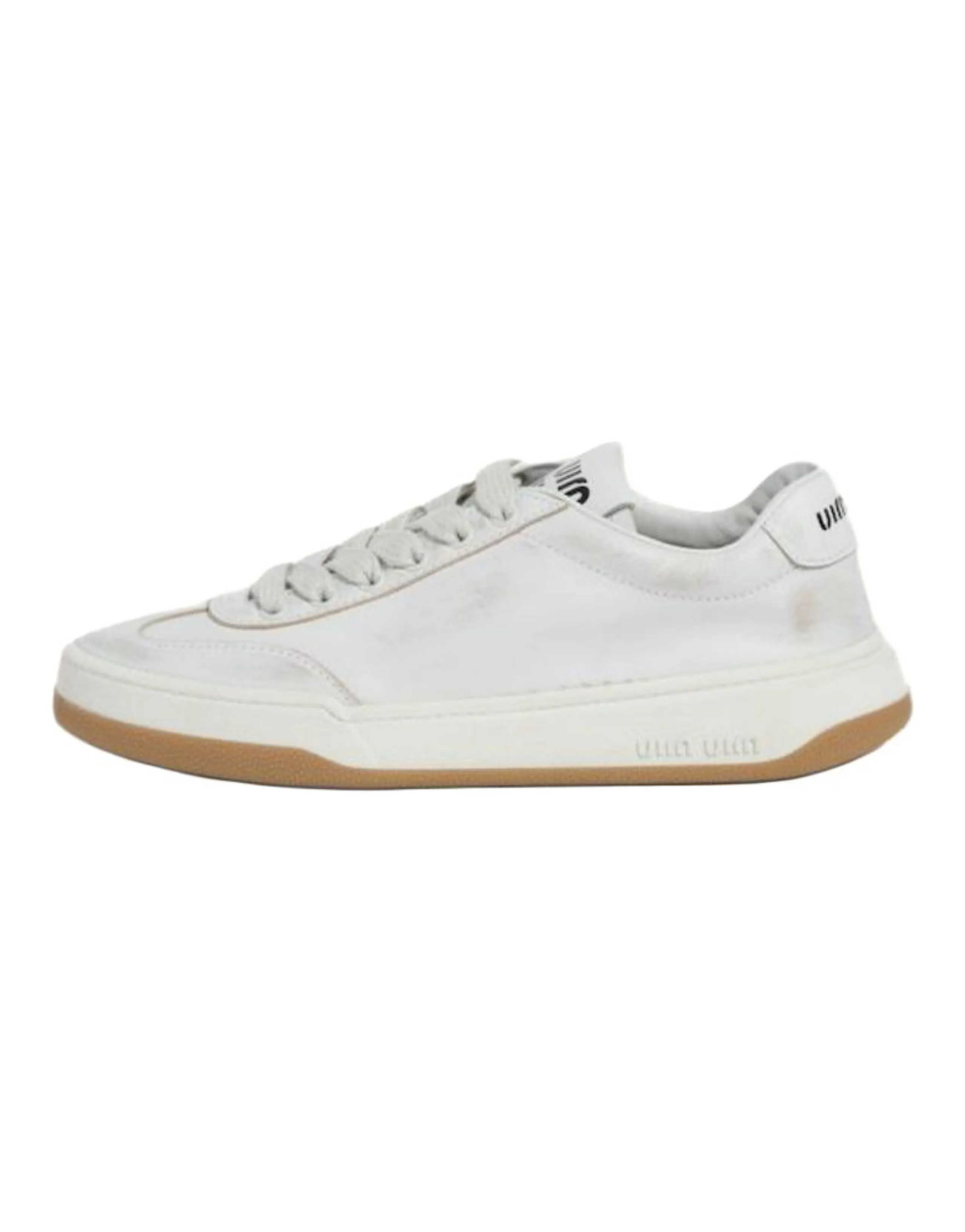 MIU MIU Low Top Skateboard Shoes Women's White