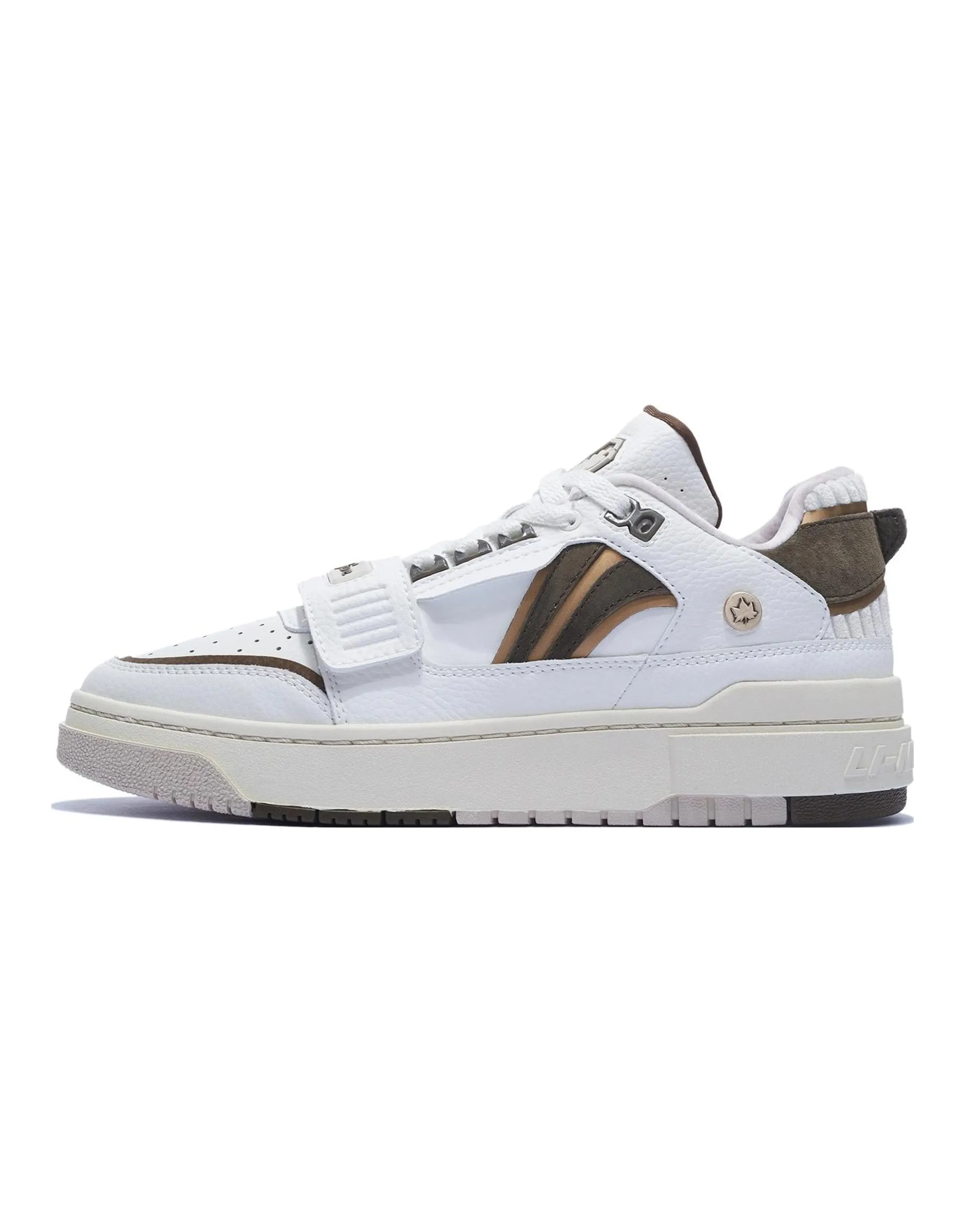 LINING Rookie Vintage Basketball Shoes Men Low-Top White/Umber
