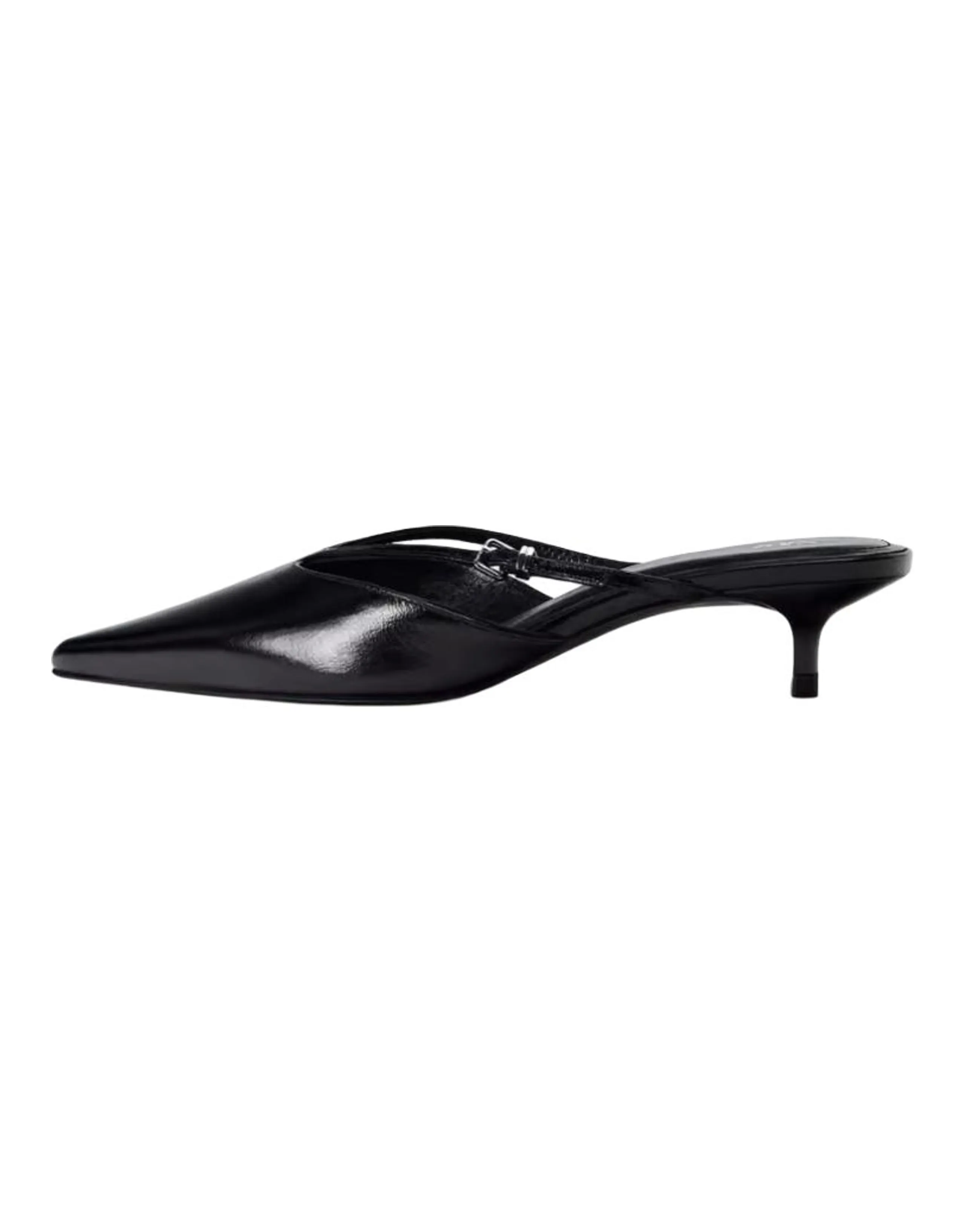 ZARA Leather Comfortable Versatile Slip-Resistant Closed-Toe Slippers Women's Black