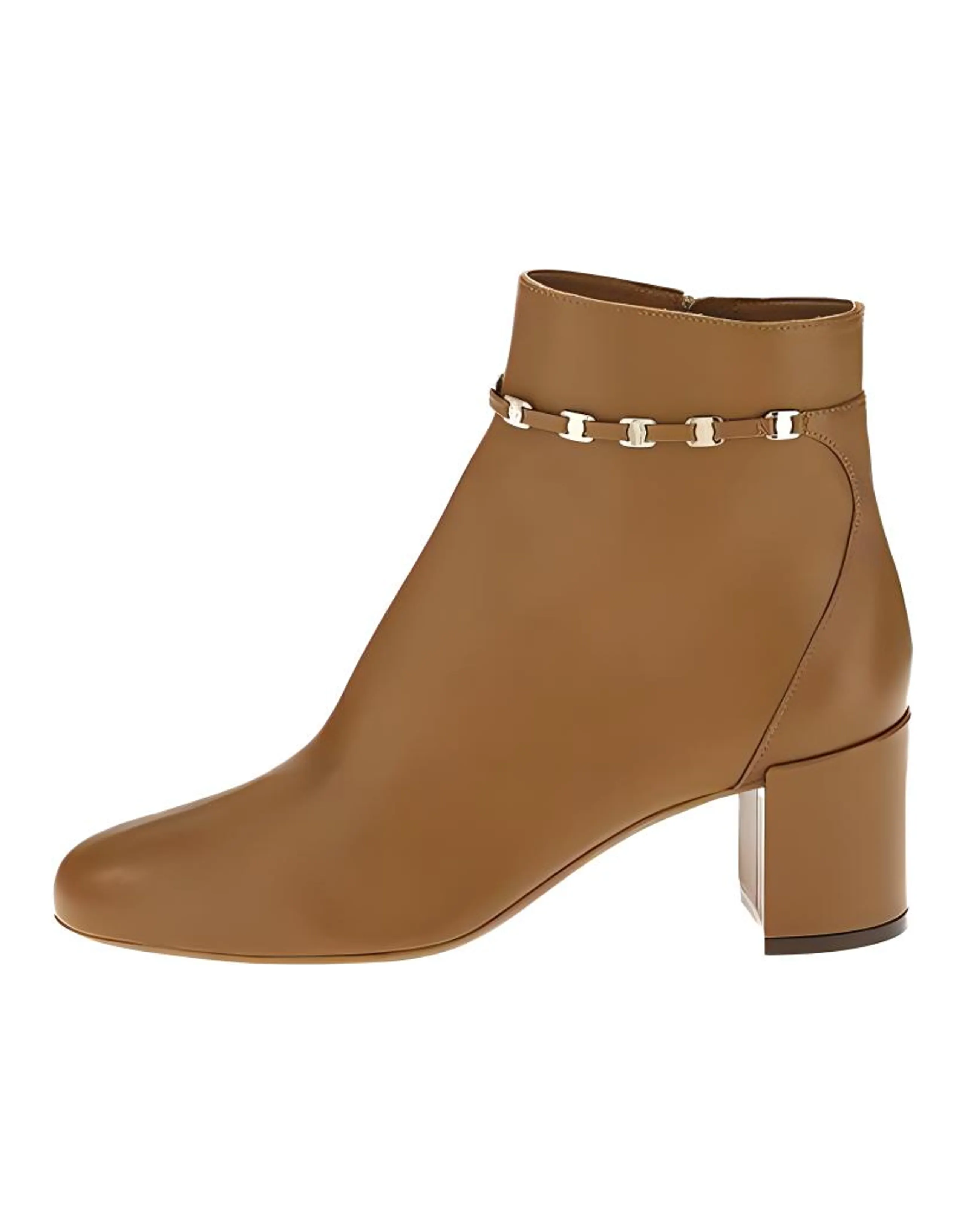 FERRAGAMO Vara Ankle Boots Women's Coffee