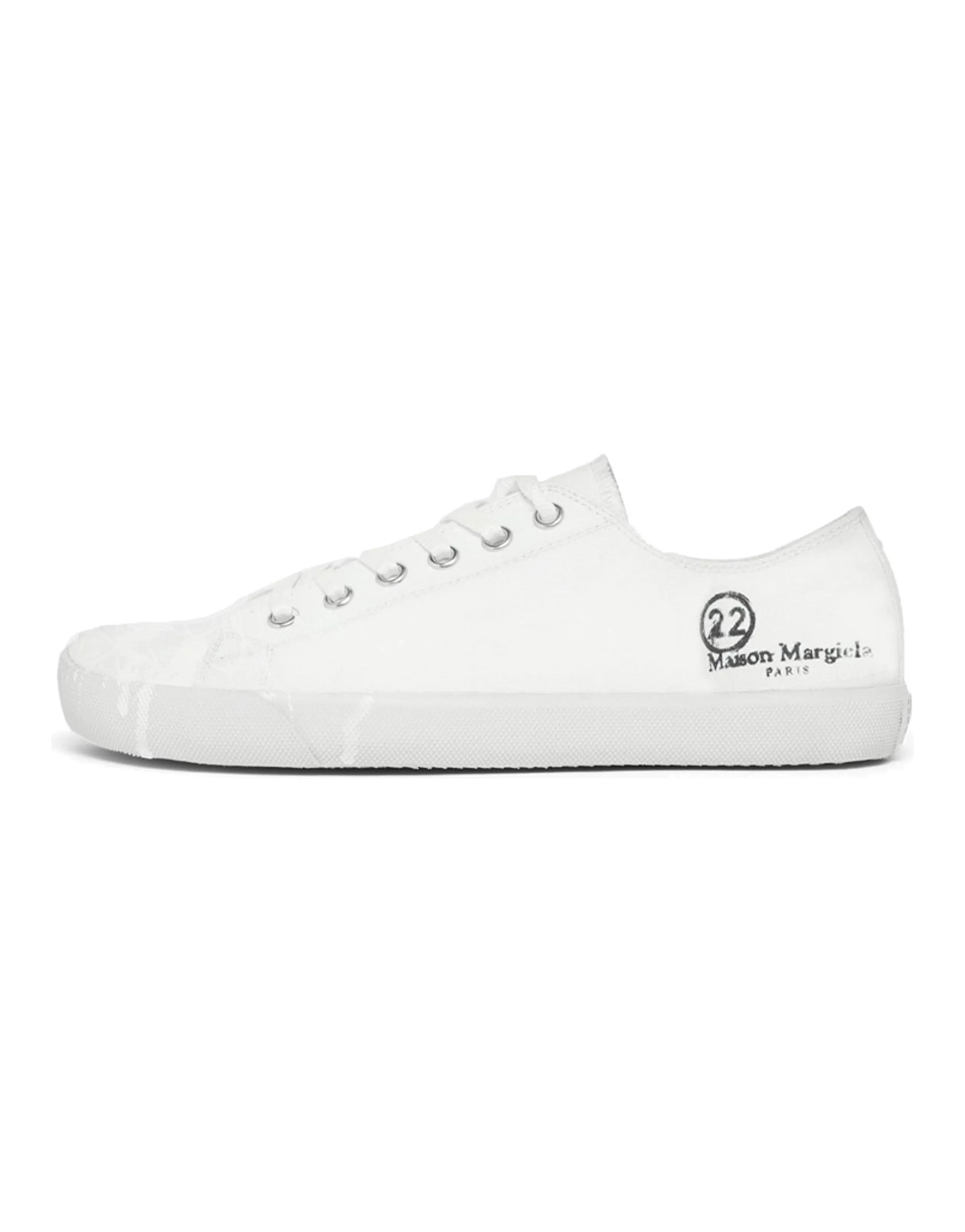 Maison Margiela Tabi Paint Drop Stylish Skateboarding Shoes Men's White