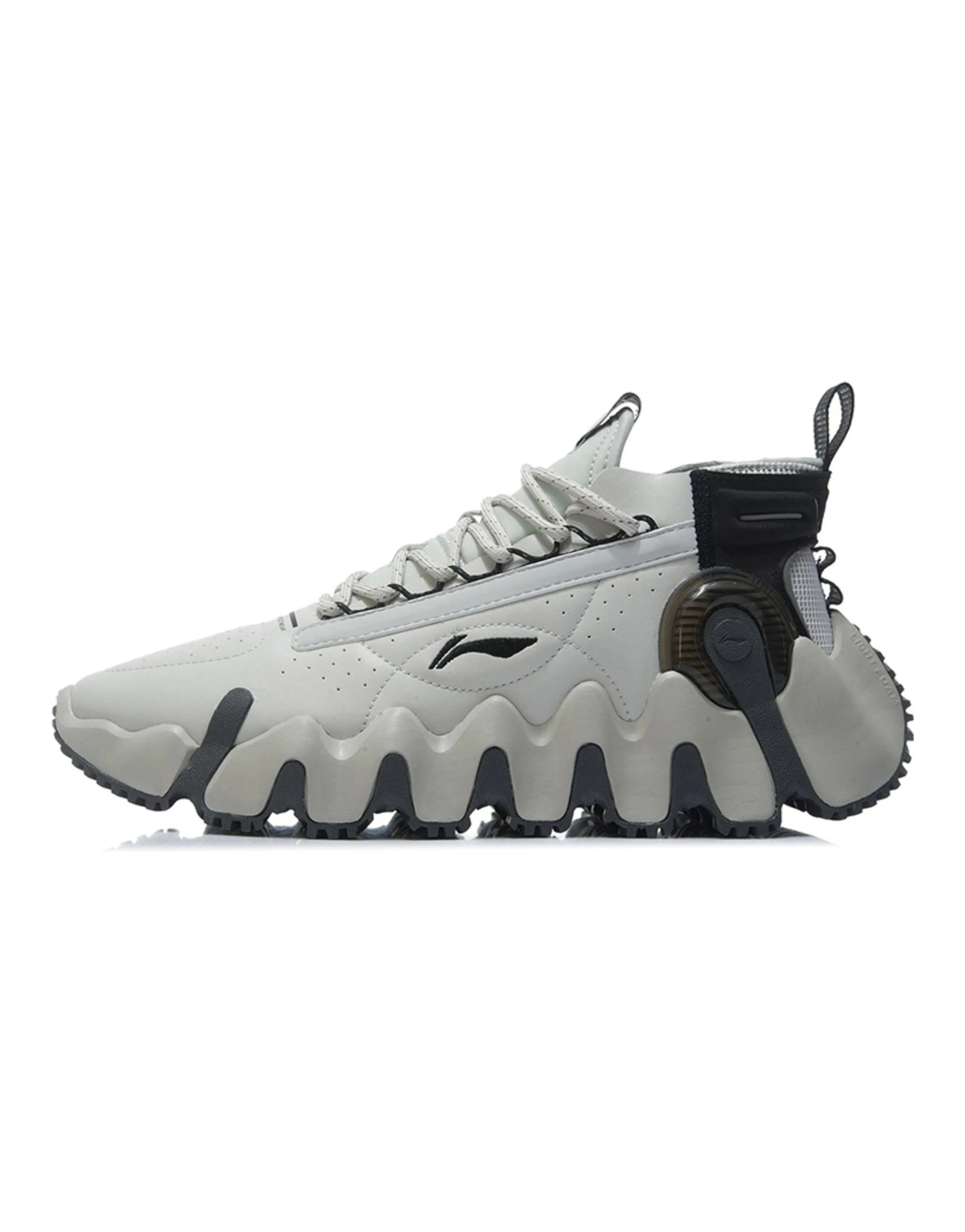 LiNing Wu Xing 2 Wntr Shock Absorbers Slip Resistant Low top Vintage Basketball Shoes Men's Antarctic Gray