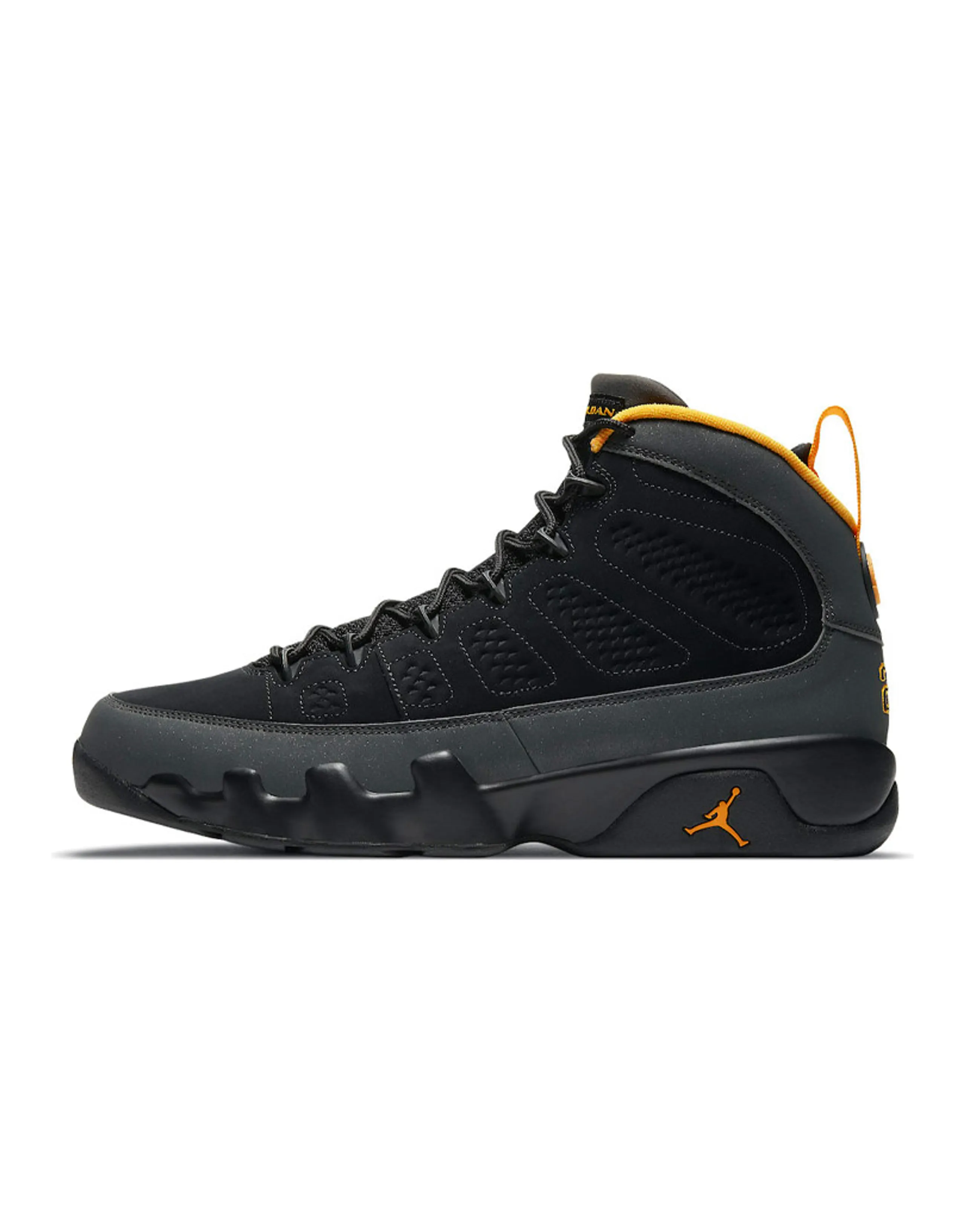 JORDAN 9 Retro Dark Charcoal University Gold