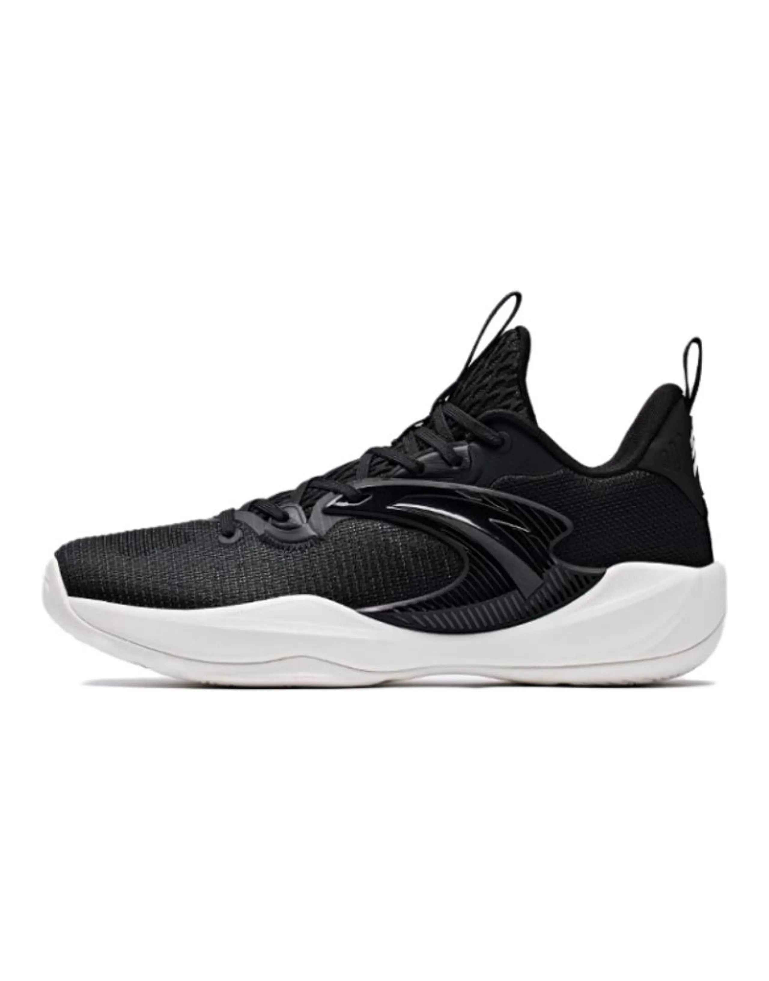 Anta Light Cavalry 9 Cushioned Slip-Resistant Abrasion-Resistant Low-Top Basketball Shoes Men's Black White