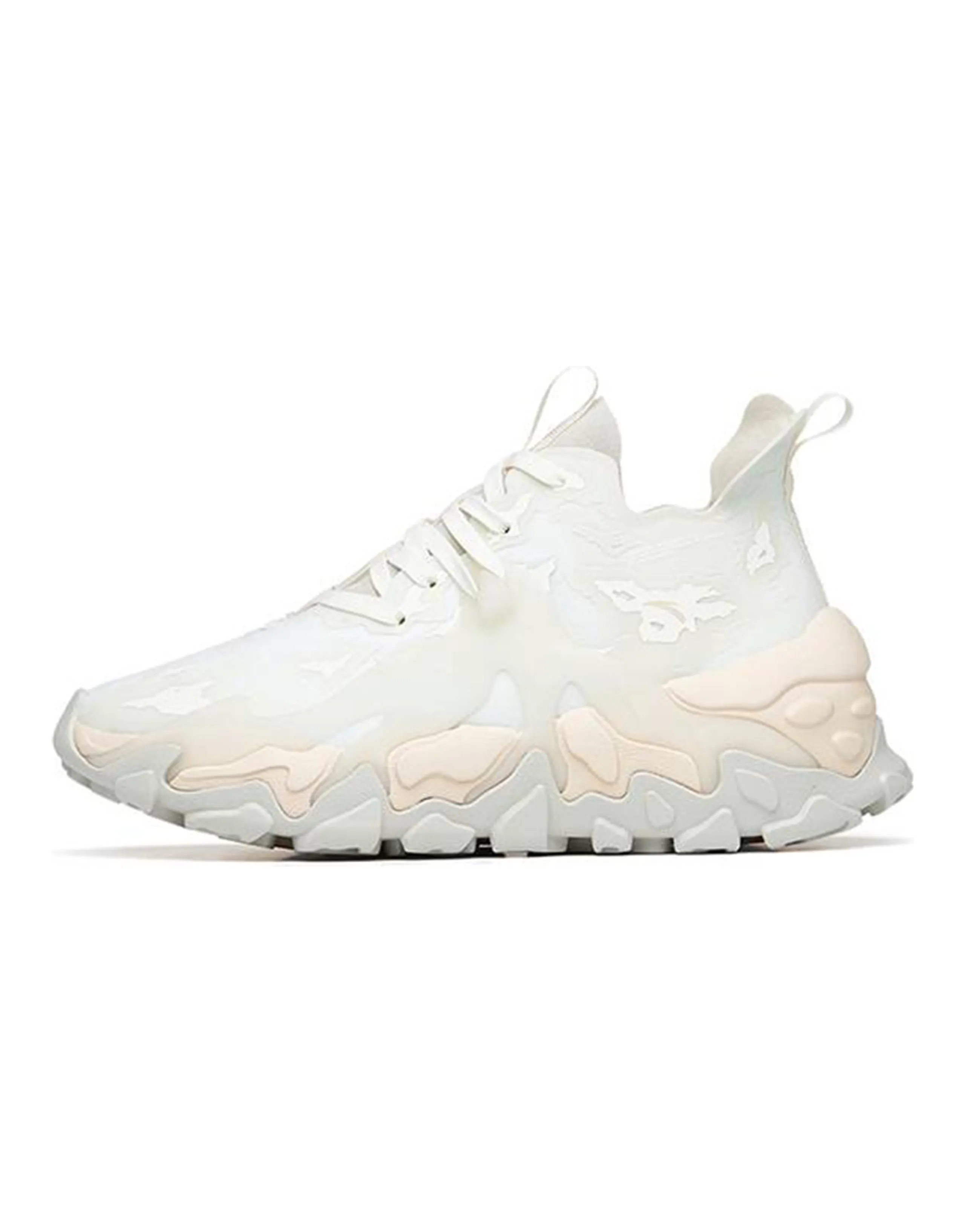 Anta Callus Removal Pro Cushioned Slip-Resistant Abrasion-Resistant Low-Top Chunky Sneakers Women's White Pink