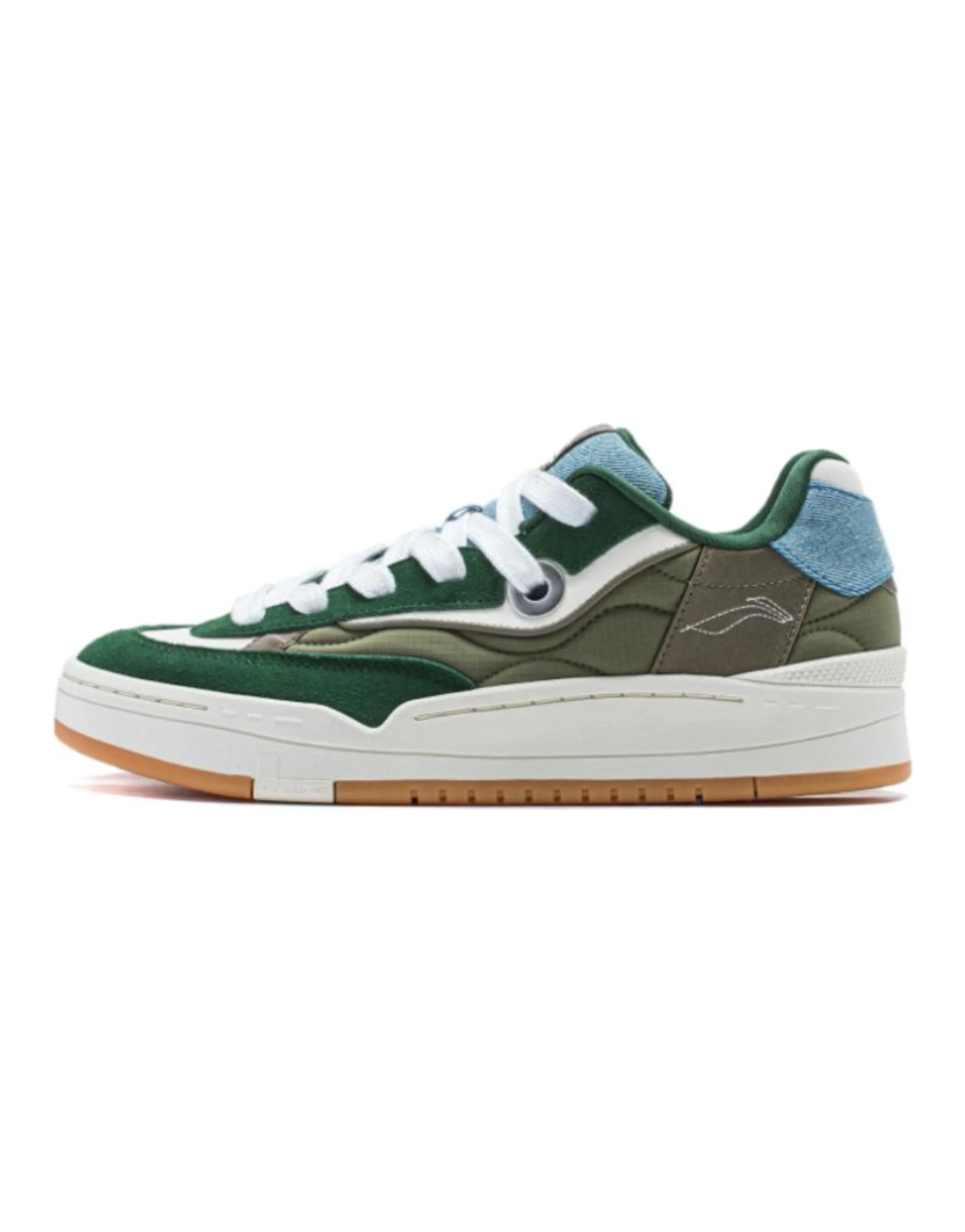 LiNing GOS 2000 Anti-Slip Wear-Resistant Low-Top Skateboard Shoes Men's Green