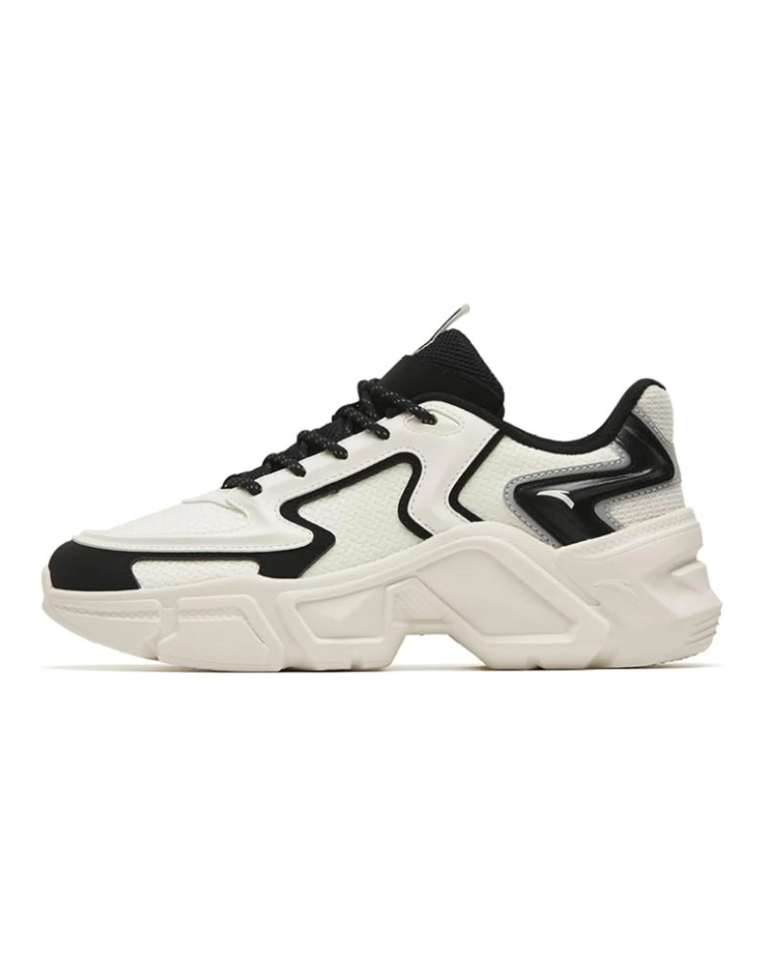 Anta Anti-Slip Wear-Resistant Low-Top Chunky Sneakers Women's White Black
