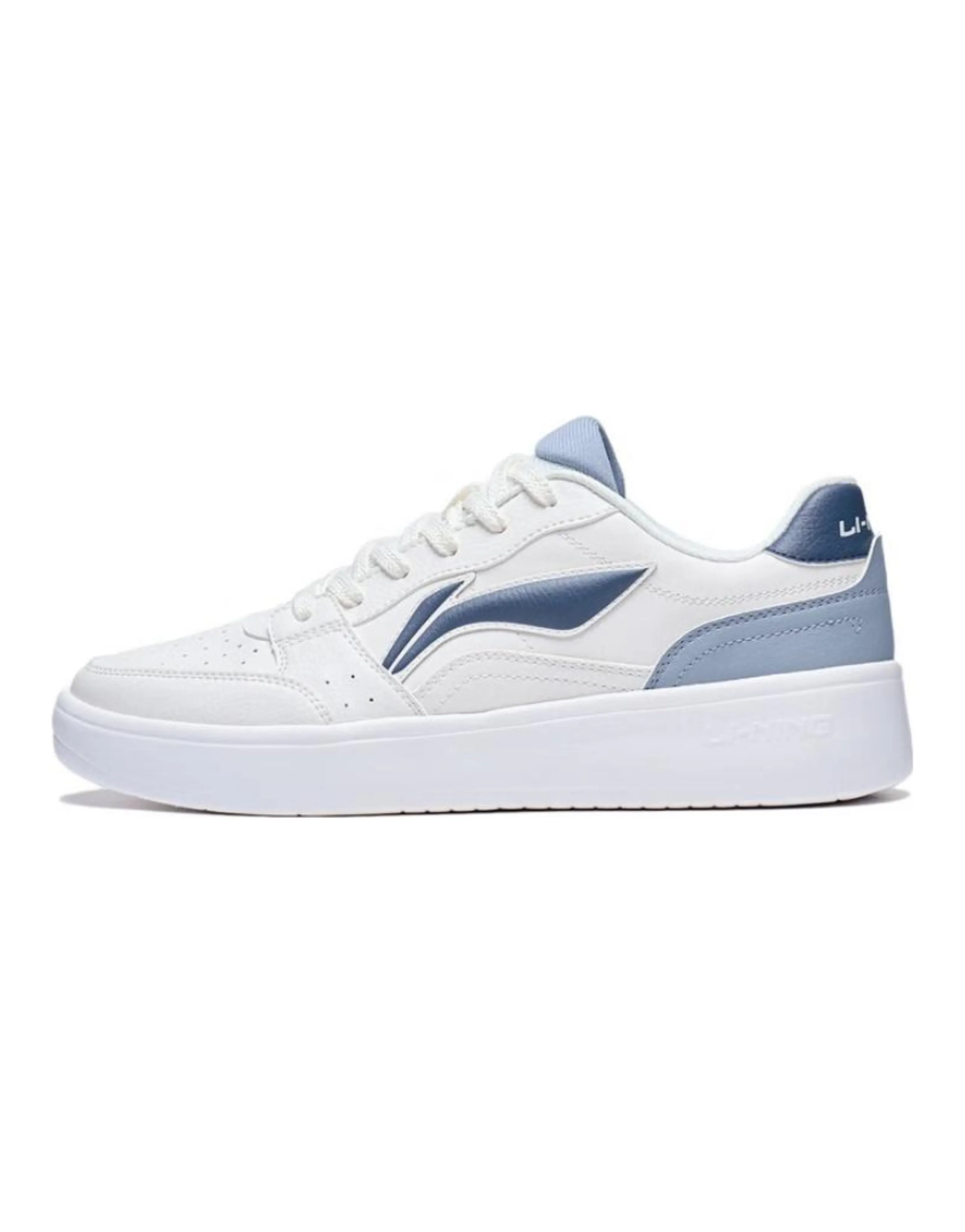 LiNing Yuanbao Collection Slip-Resistant Cushioning Abrasion-Resistant Low-Top Skateboard Shoes Men's White Blue
