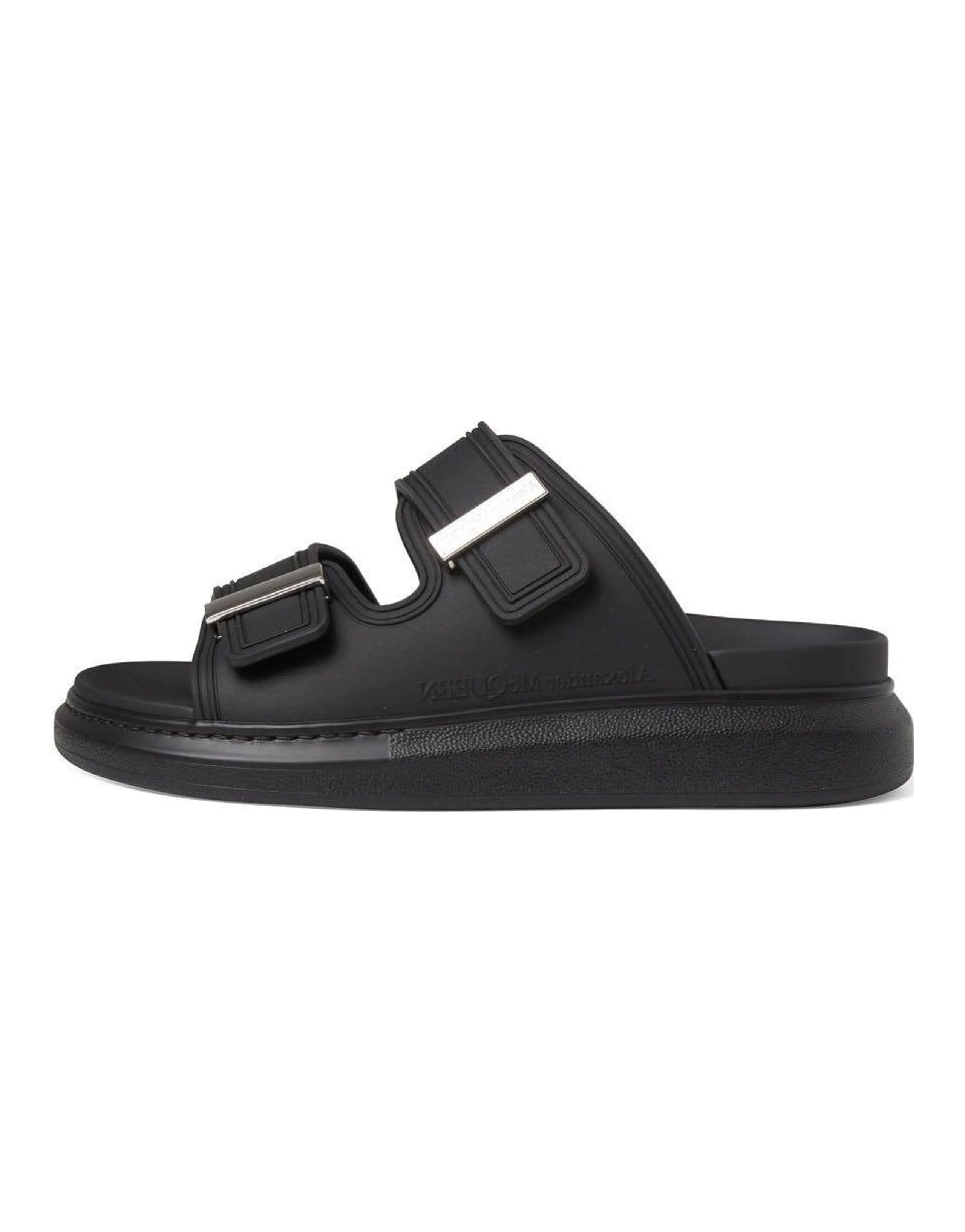 Alexander McQueen Logo Engraved Flatform Sandals Women's