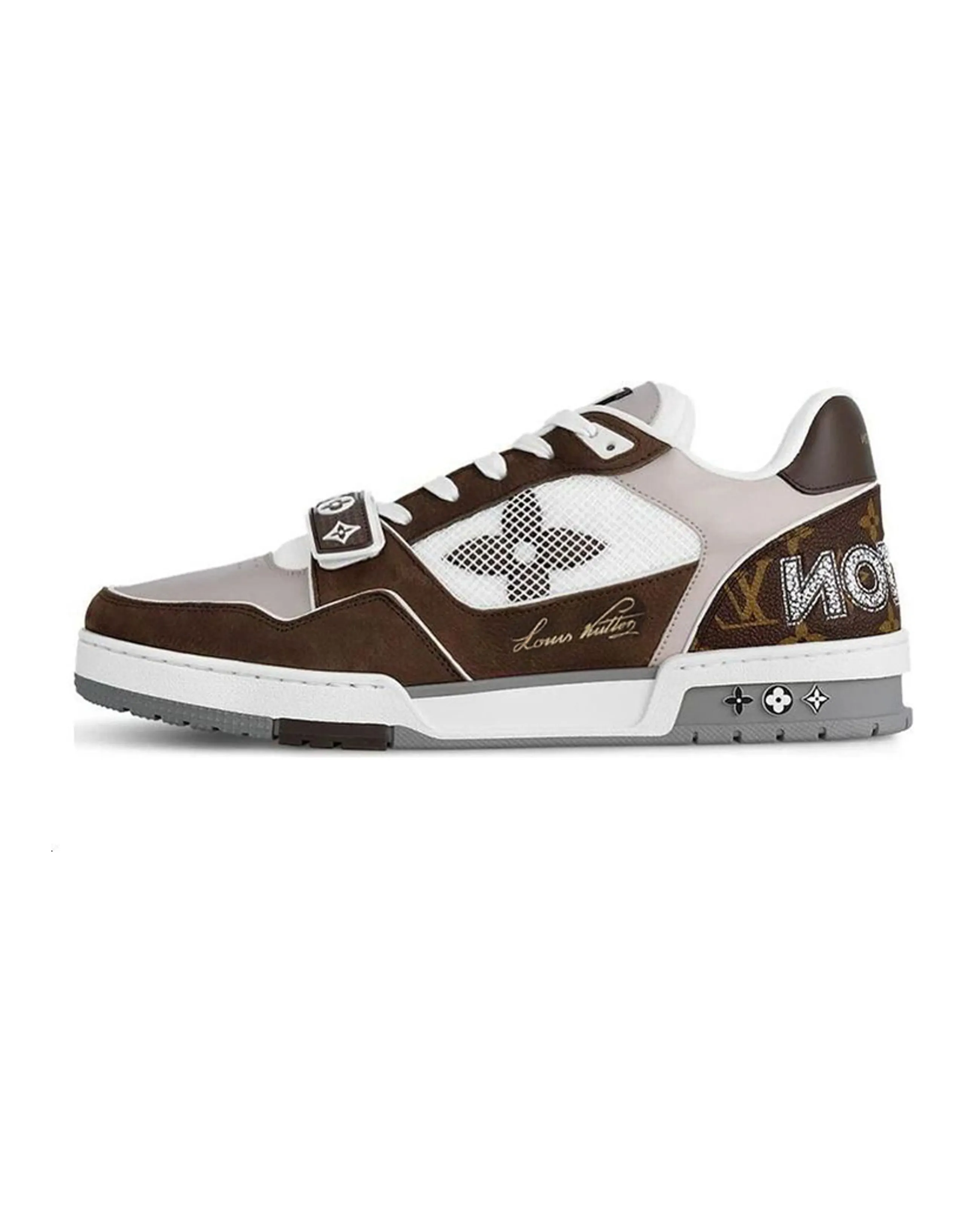 LOUIS VUITTON LV Trainer Brown Beige White