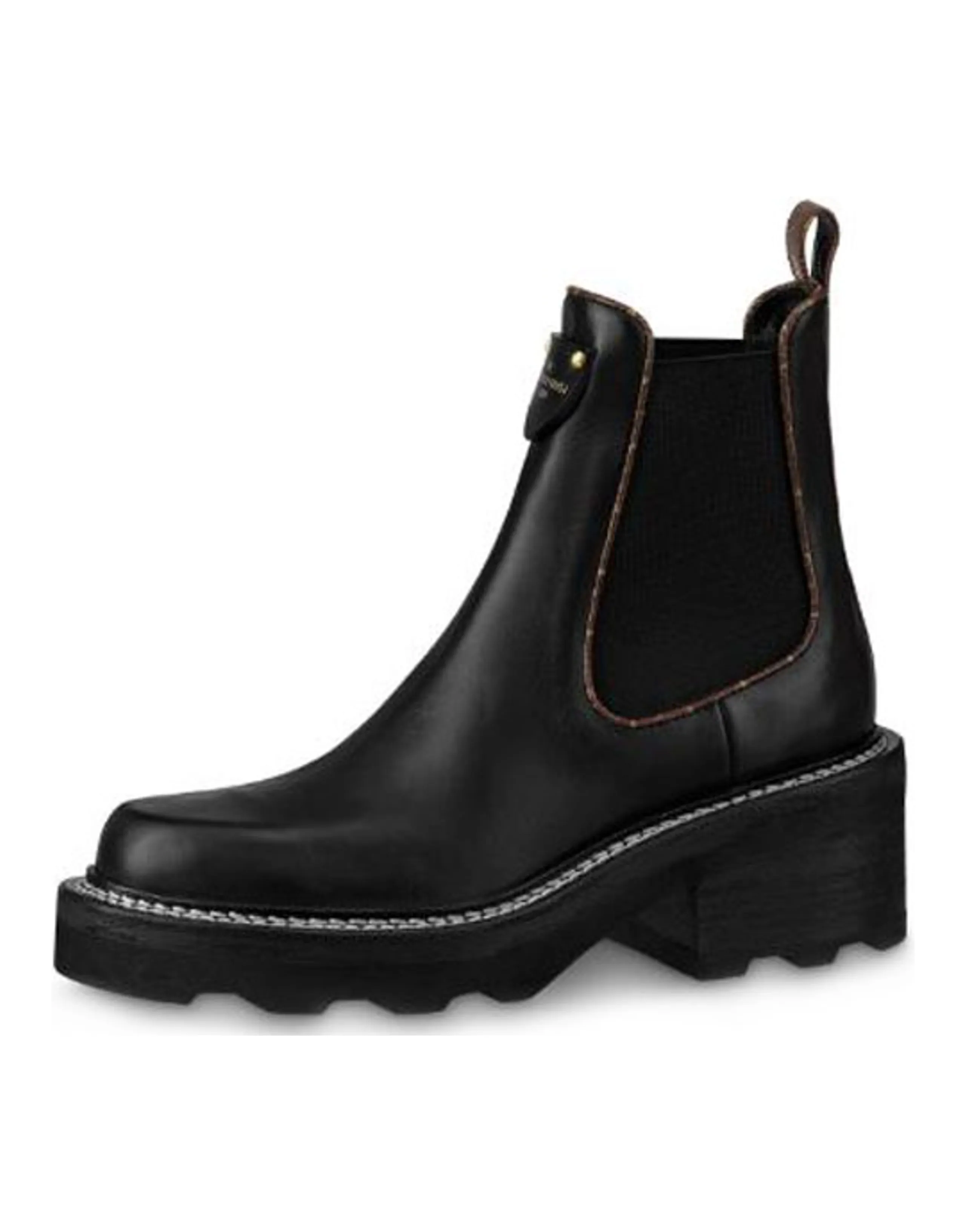 LOUIS VUITTON Lv Beaubourg Chlsea Boots 'Black Brown White' Women's