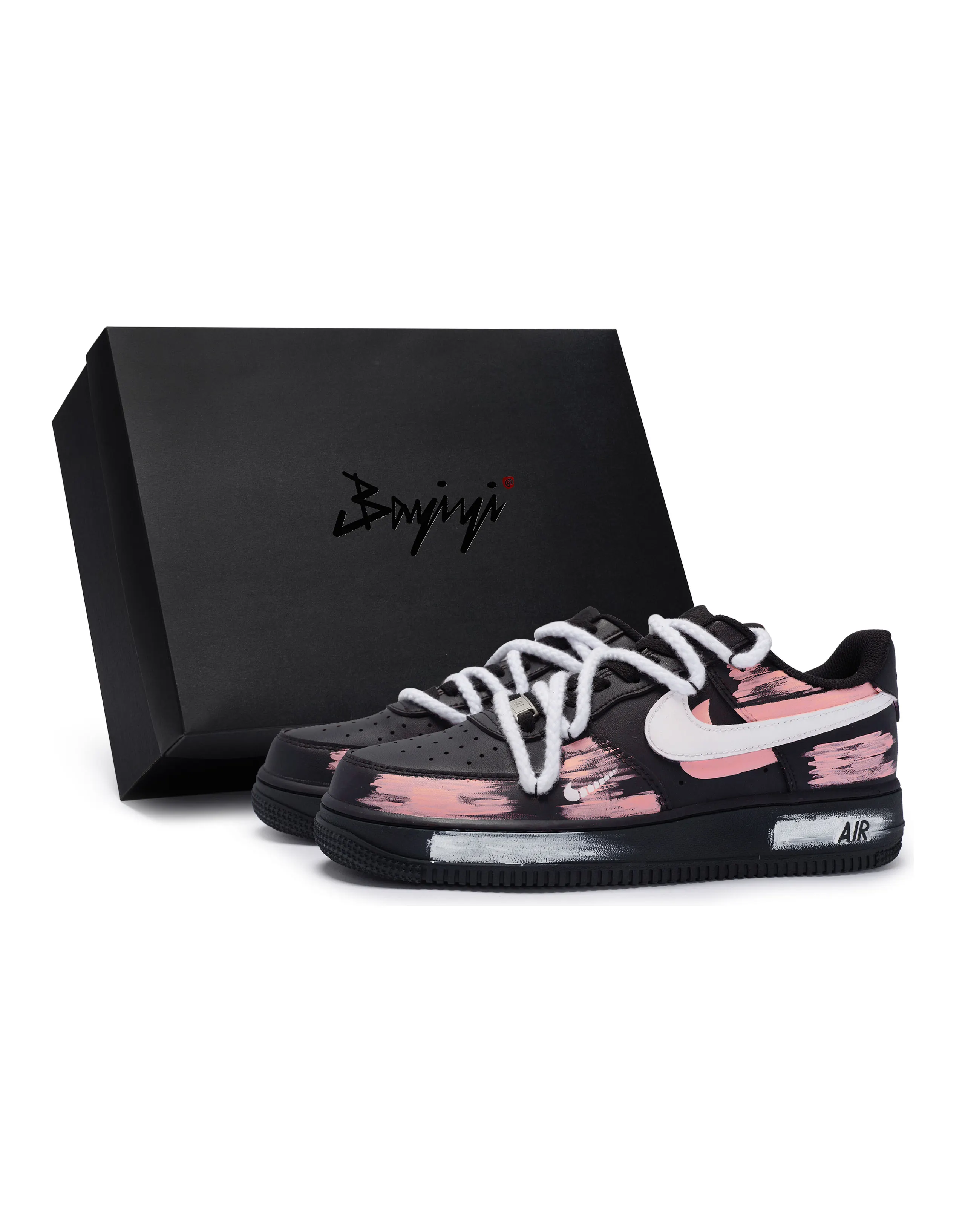 Nike Air Force 1 Skateboard Shoes Unisex Low-Top Orange Pink