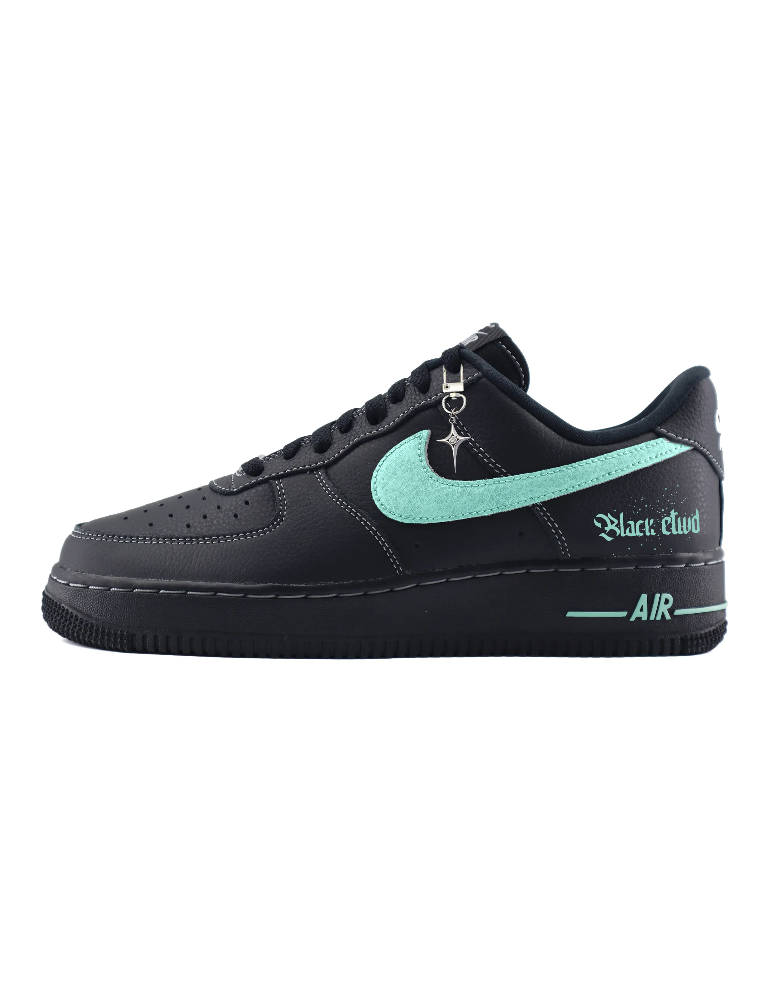 Custom Nike Air Force 1 Comfort Versatile Casual Wear-Resistant Low-Top Sneakers Unisex Black
