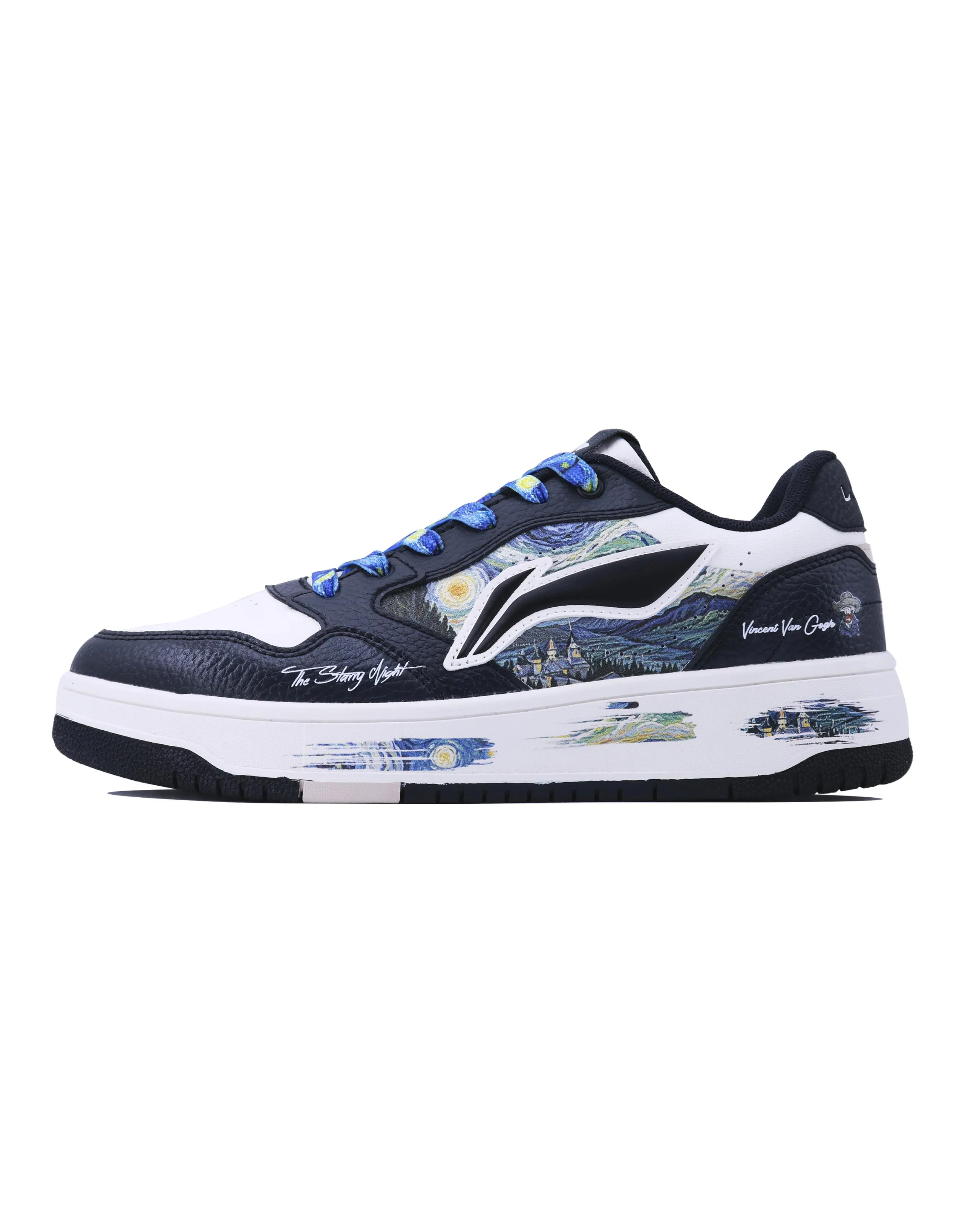 LiNing Tianji Soft Anti-Slip Wear-Resistant Low-Top Skateboard Shoes Men's White Black