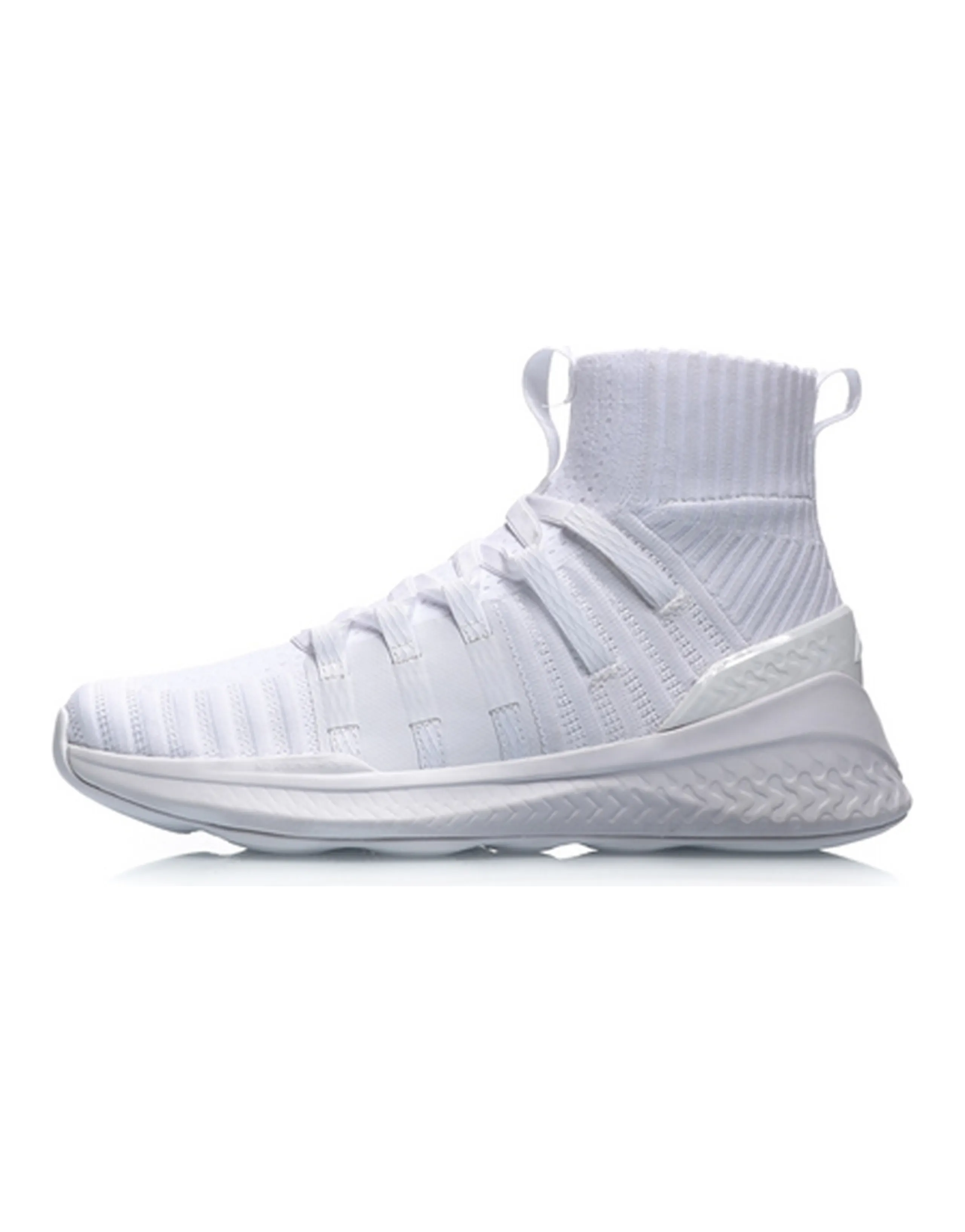 LiNing Wujie Anti Slip Wear Resistant High Top Sports Casual Shoes Women's White