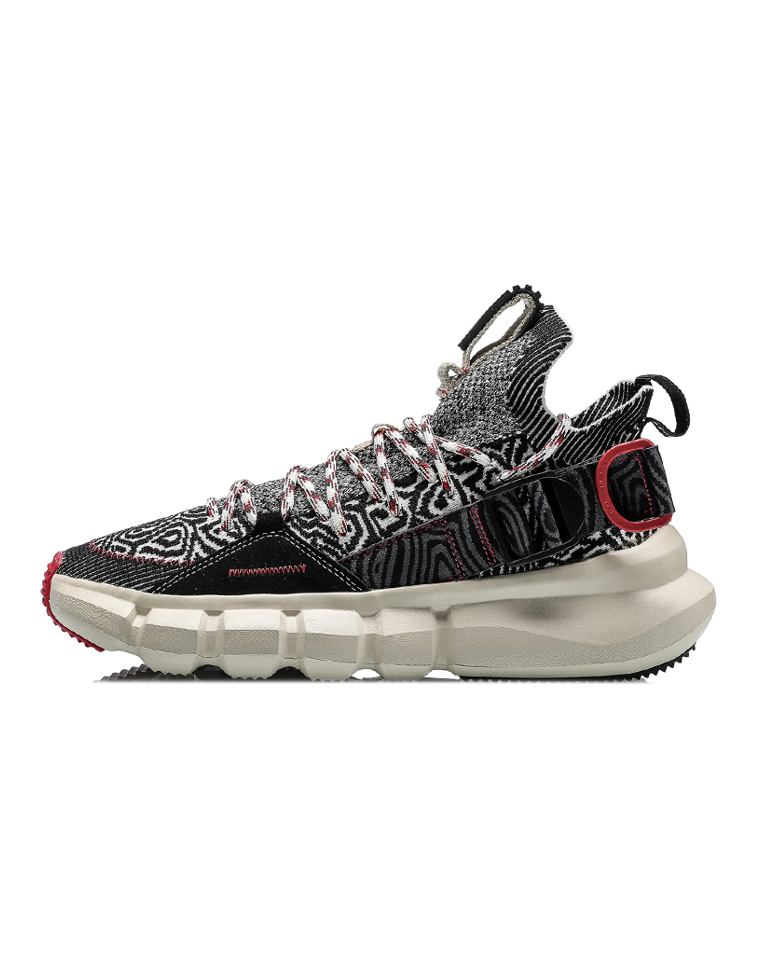 LiNing Essence 2.3 Cushioning Anti-Slip And Wear-Resistant Coverage Support Mid-Top Casual Shoes Men's Black White