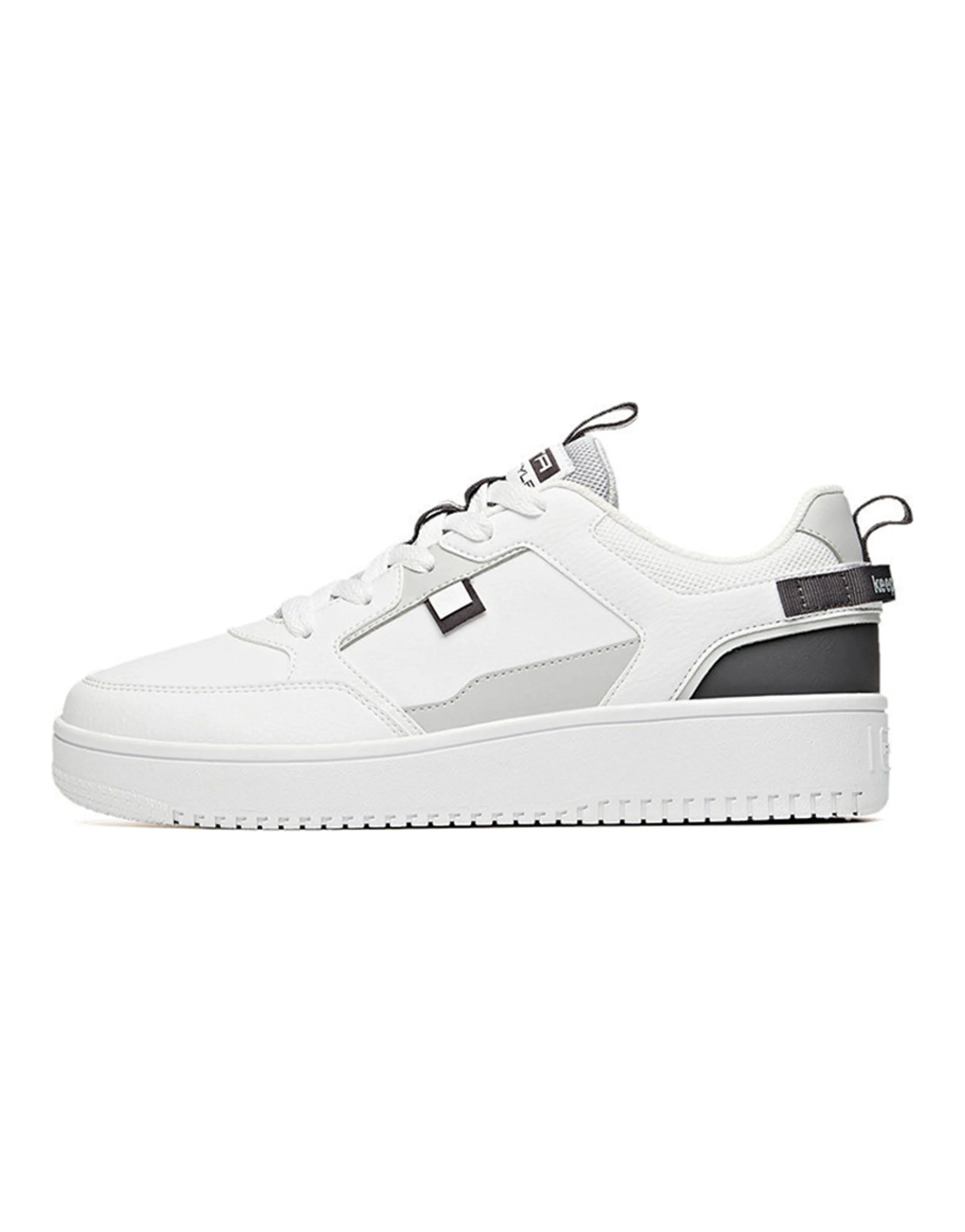 ANTA Skateboard Shoes Men Low-Top Ecru/Gray