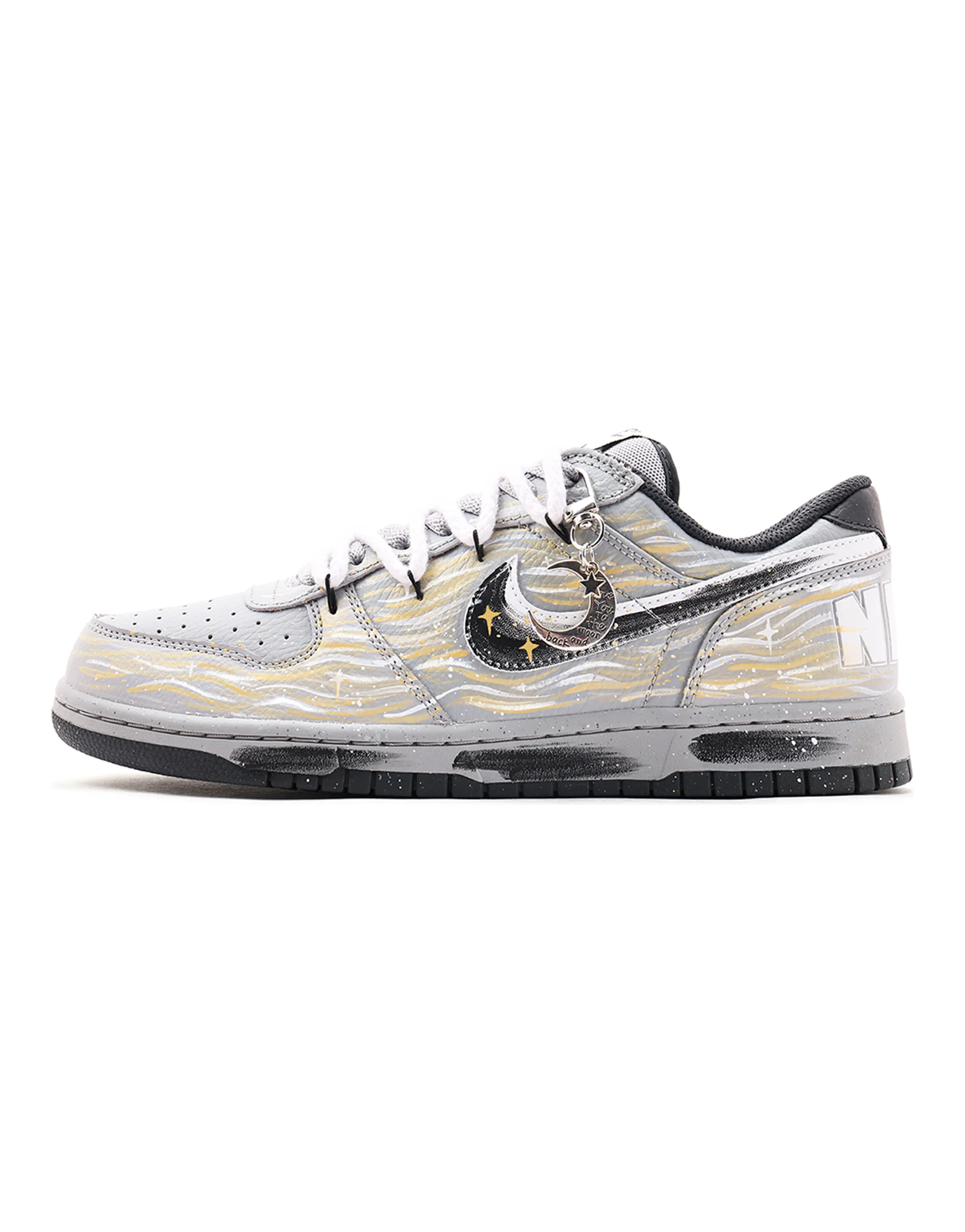 Custom Sneakers: Nike Dunk Year of the Horse CNY Trendy Versatile Minimalist Campus Style Cushioned Durable Low-Top Sneakers Unisex Gray