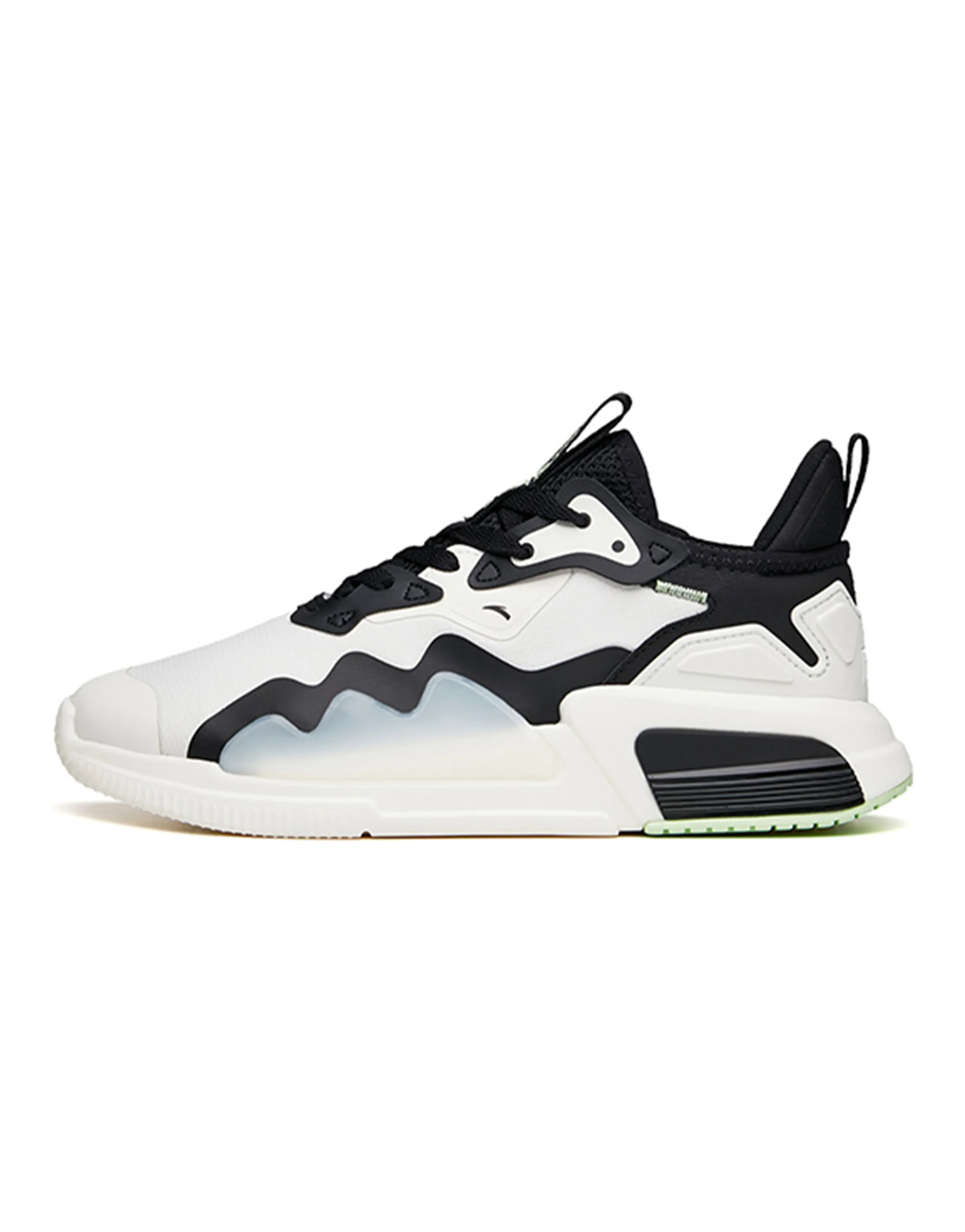 Anta Breathable Low-Top Skateboard Shoes Men's White Black