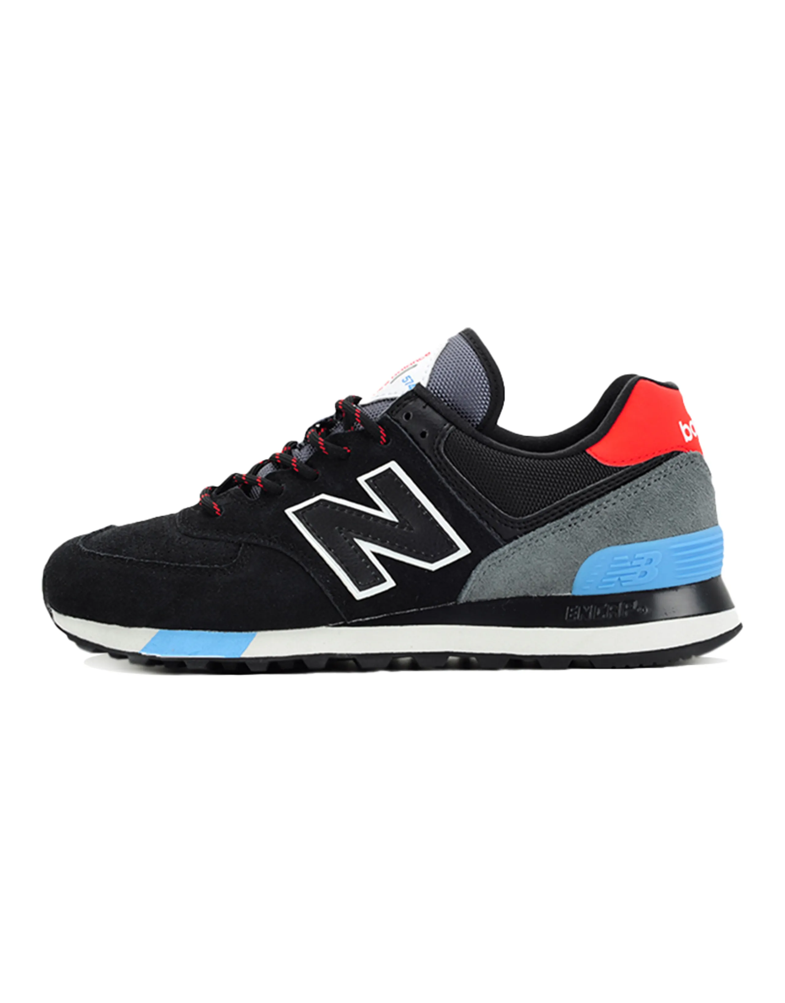 New Balance 574 Black Velocity Red