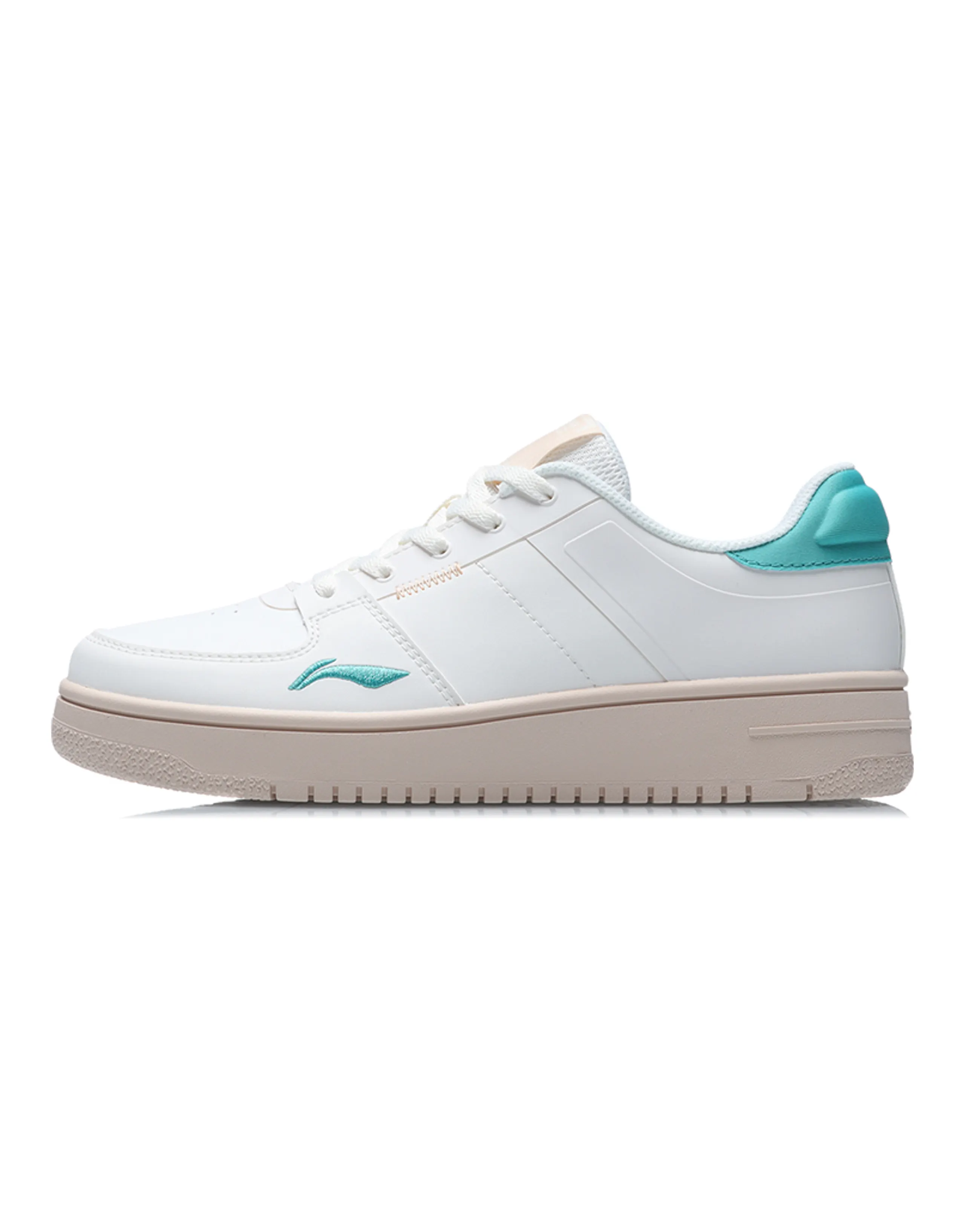 LINING Skateboard Shoes Women's Low-Top White/Green