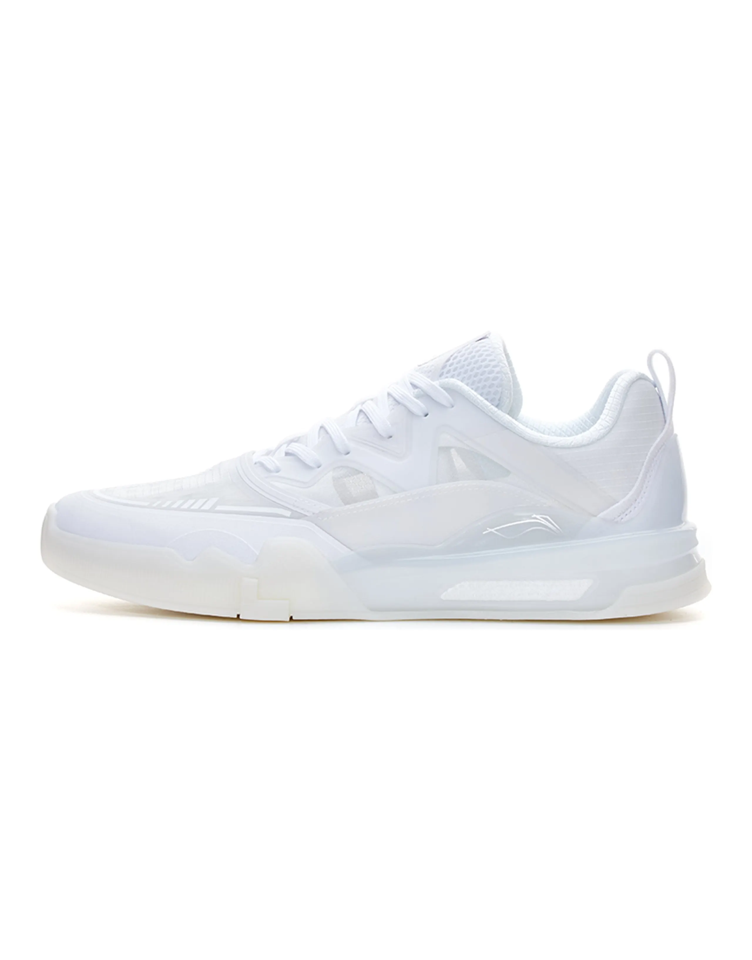 LiNing LINGTENG Skateboard Shoes Men Low-Top Standard White