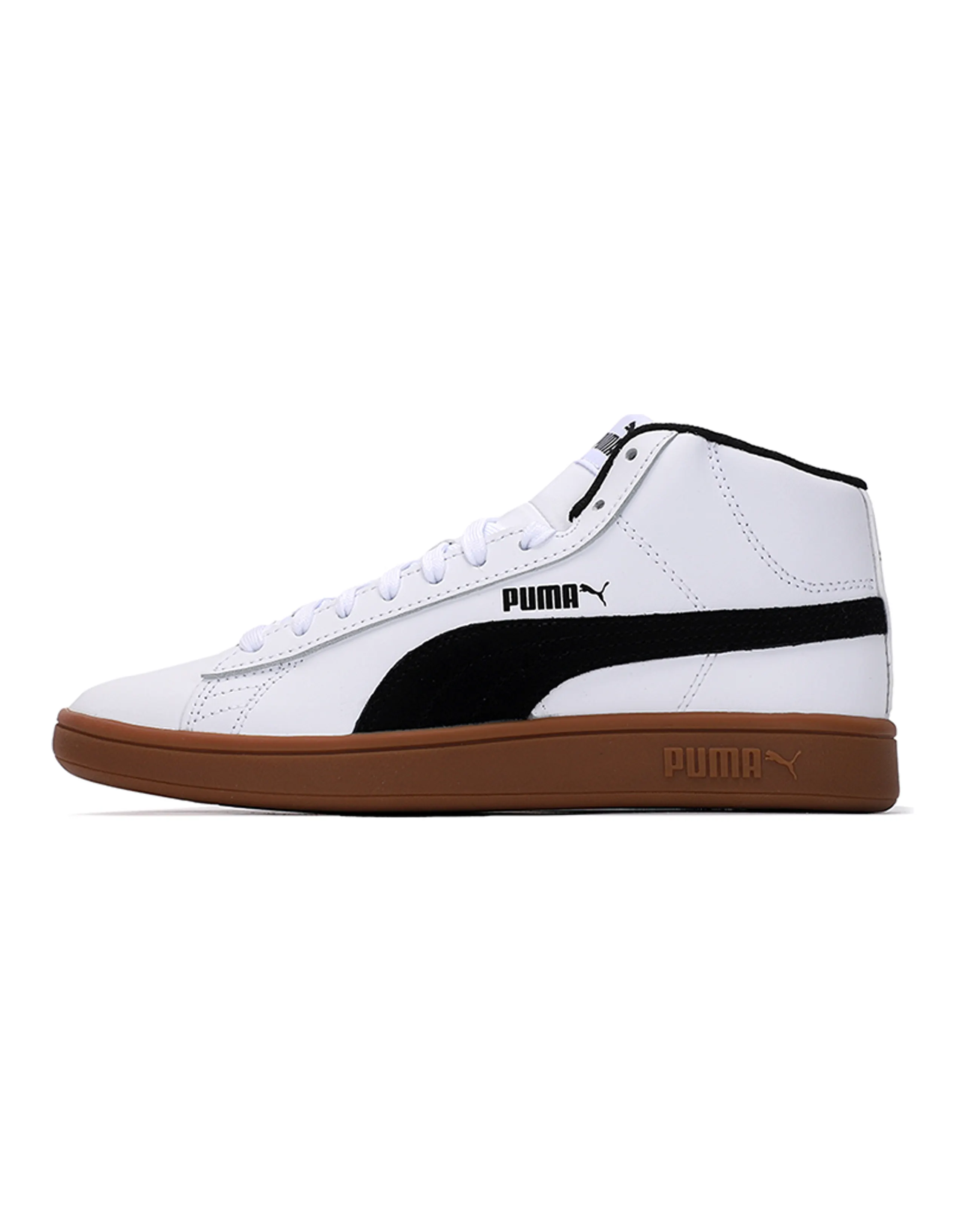 PUMA Unisex Smash V2 Mid Top Sneakers White