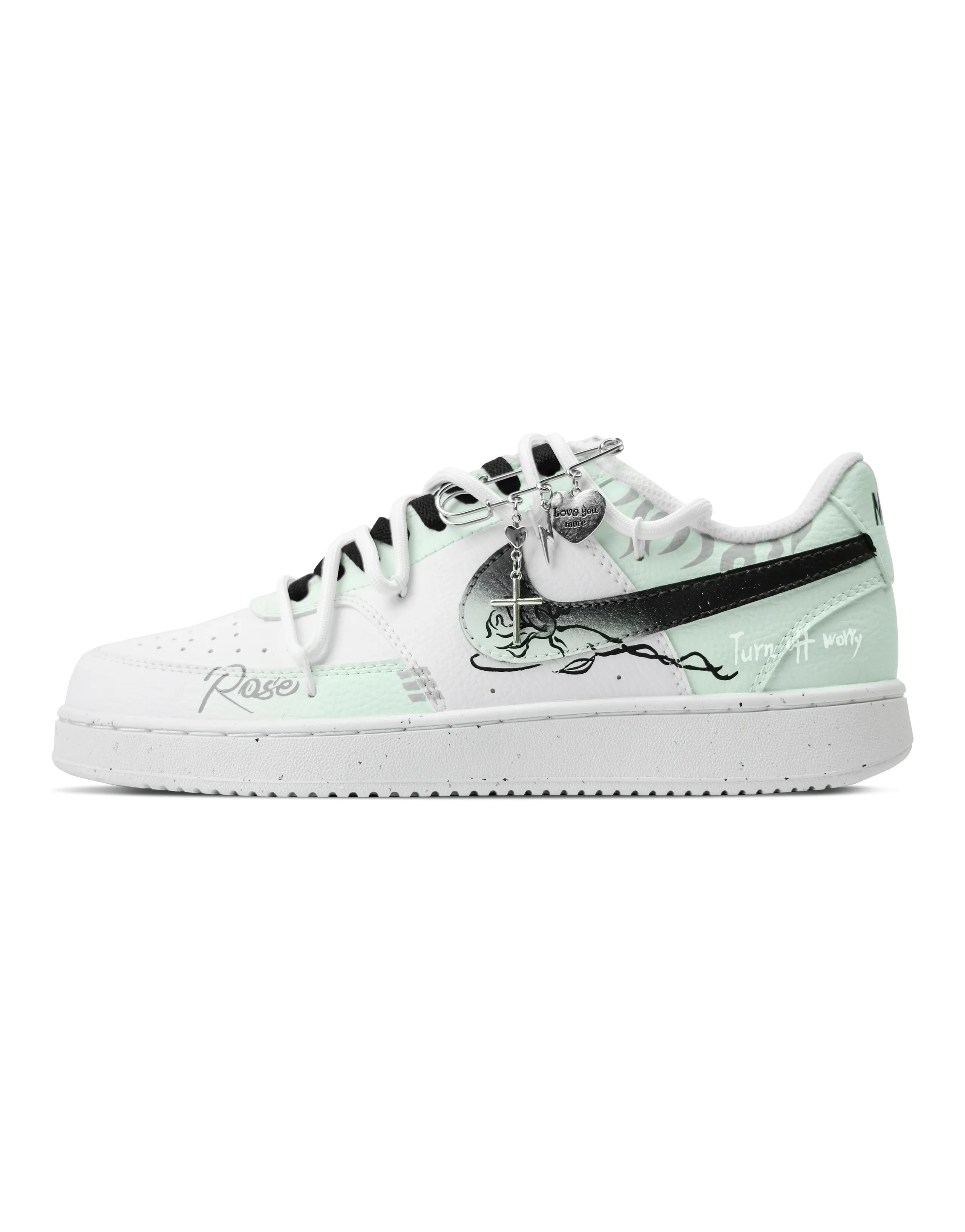 Nike Court Vision Wear-resistant And Lightweight Low-Top Skateboard Shoes Men's Light Green