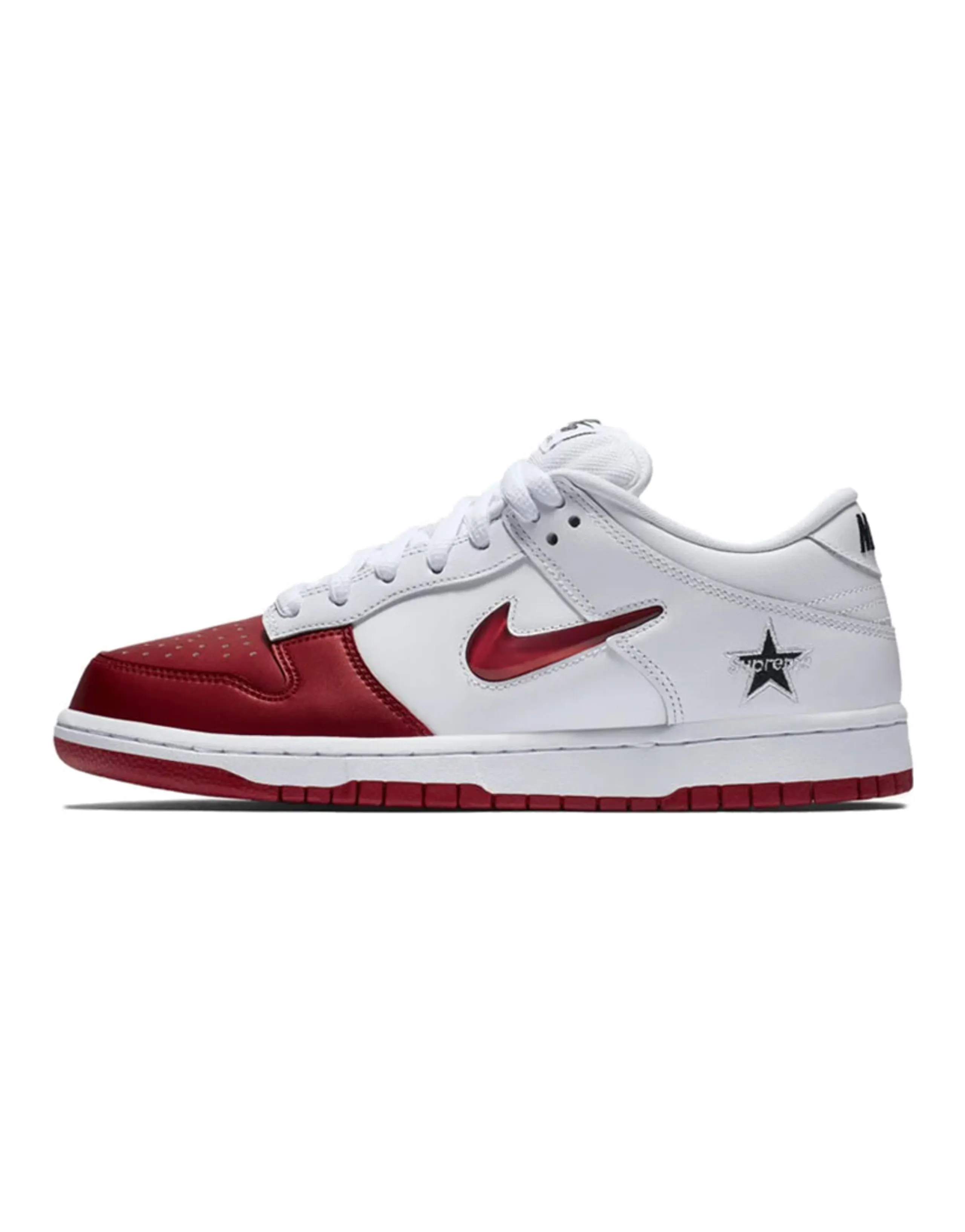 Nike Sb Dunk Low Supreme Jewel Swoosh Red