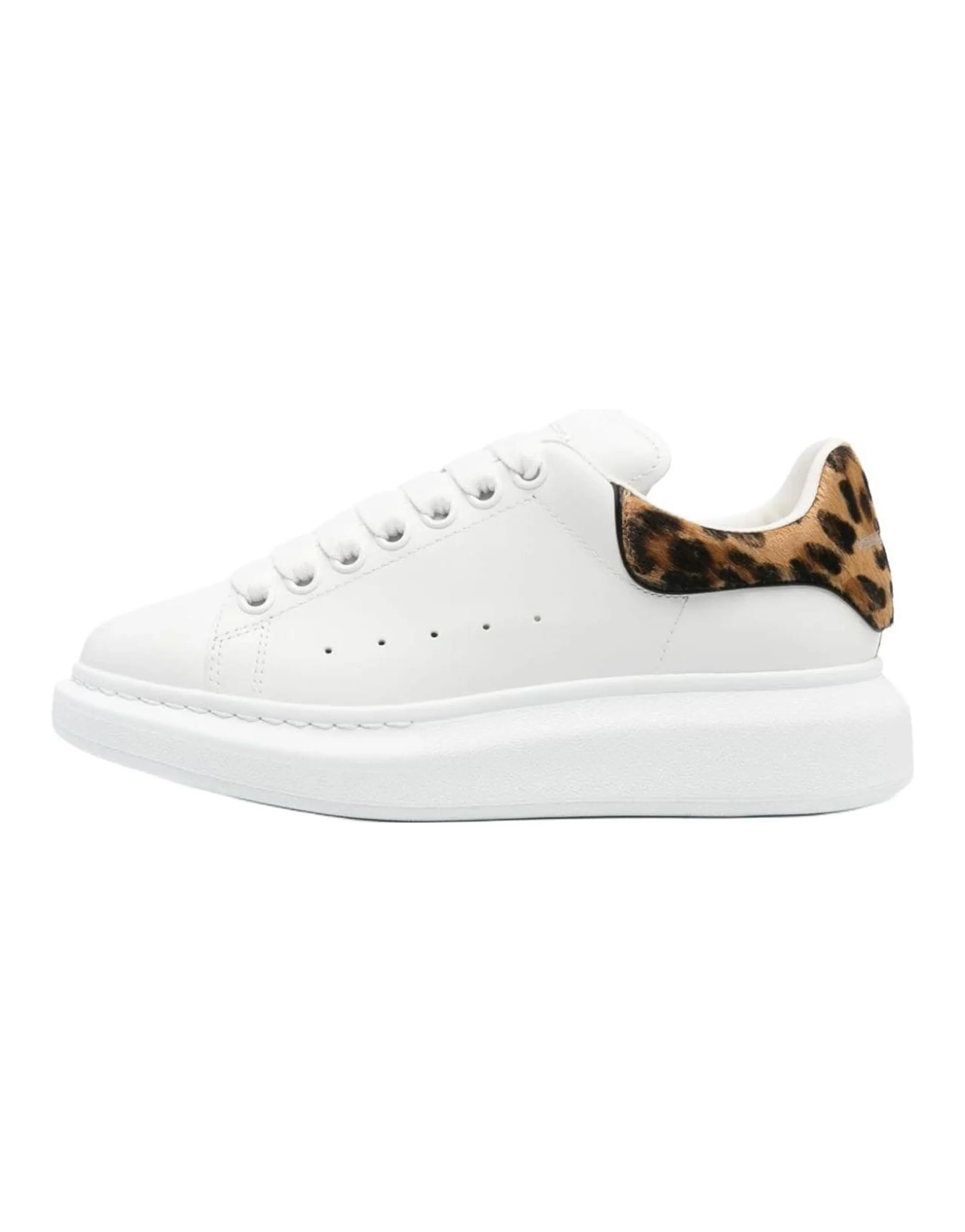 Alexander McQueen Leopard Detailed Lace Up Sneakers Women's