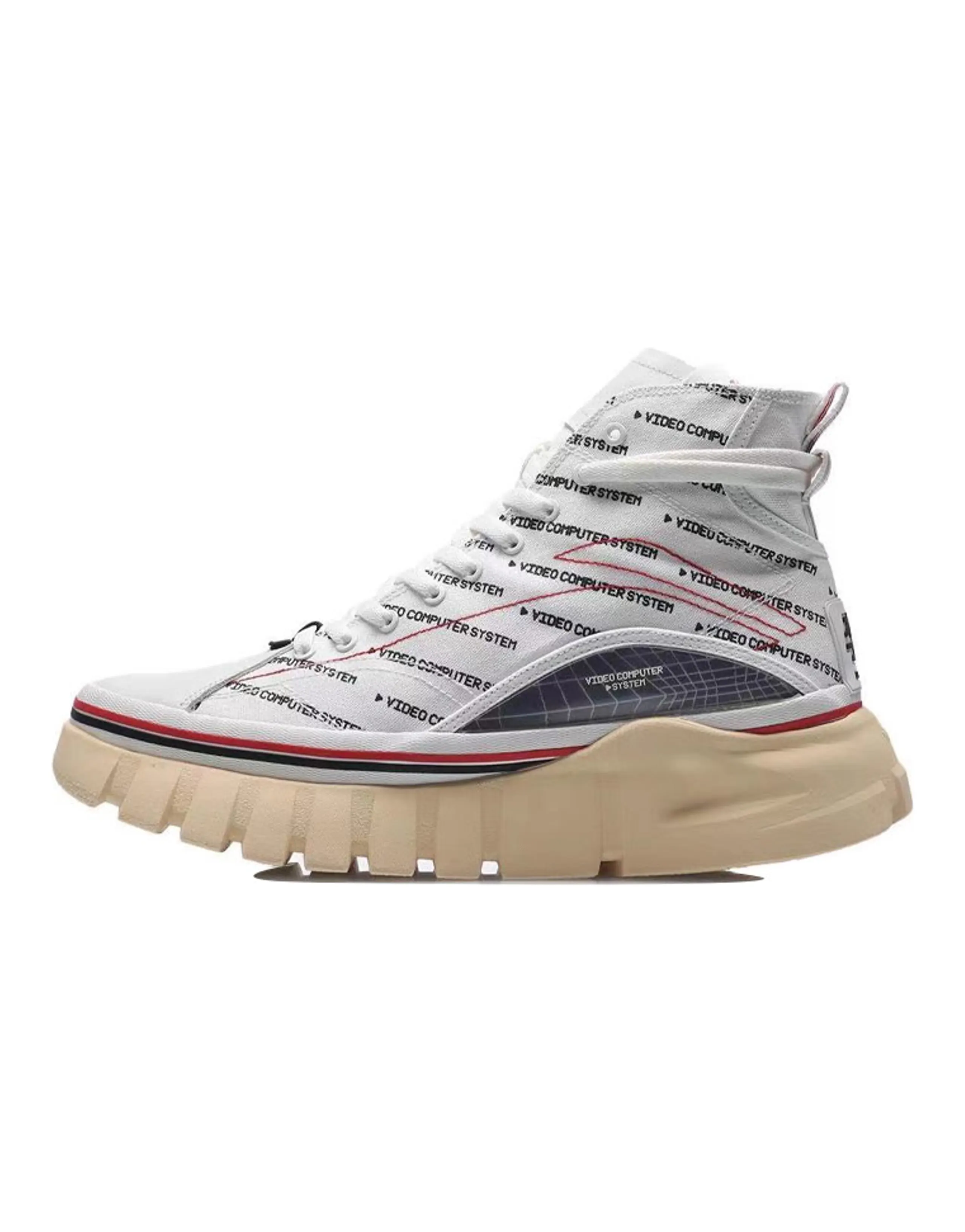 LI-NING Weiwu BOOT Comfortable Slip-Resistant High-Top Casual Shoes Unisex White