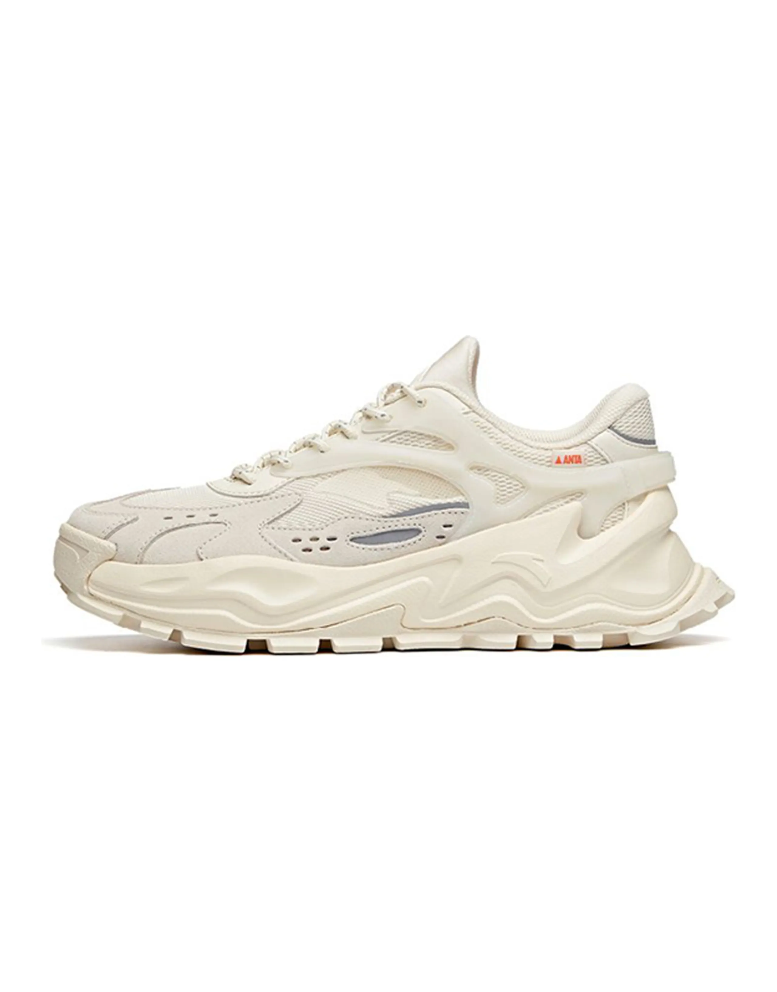 Anta Hot Cushioning Anti-Slip And Wear-Resistant Low-Top Chunky Sneakers Men's Light Beige White