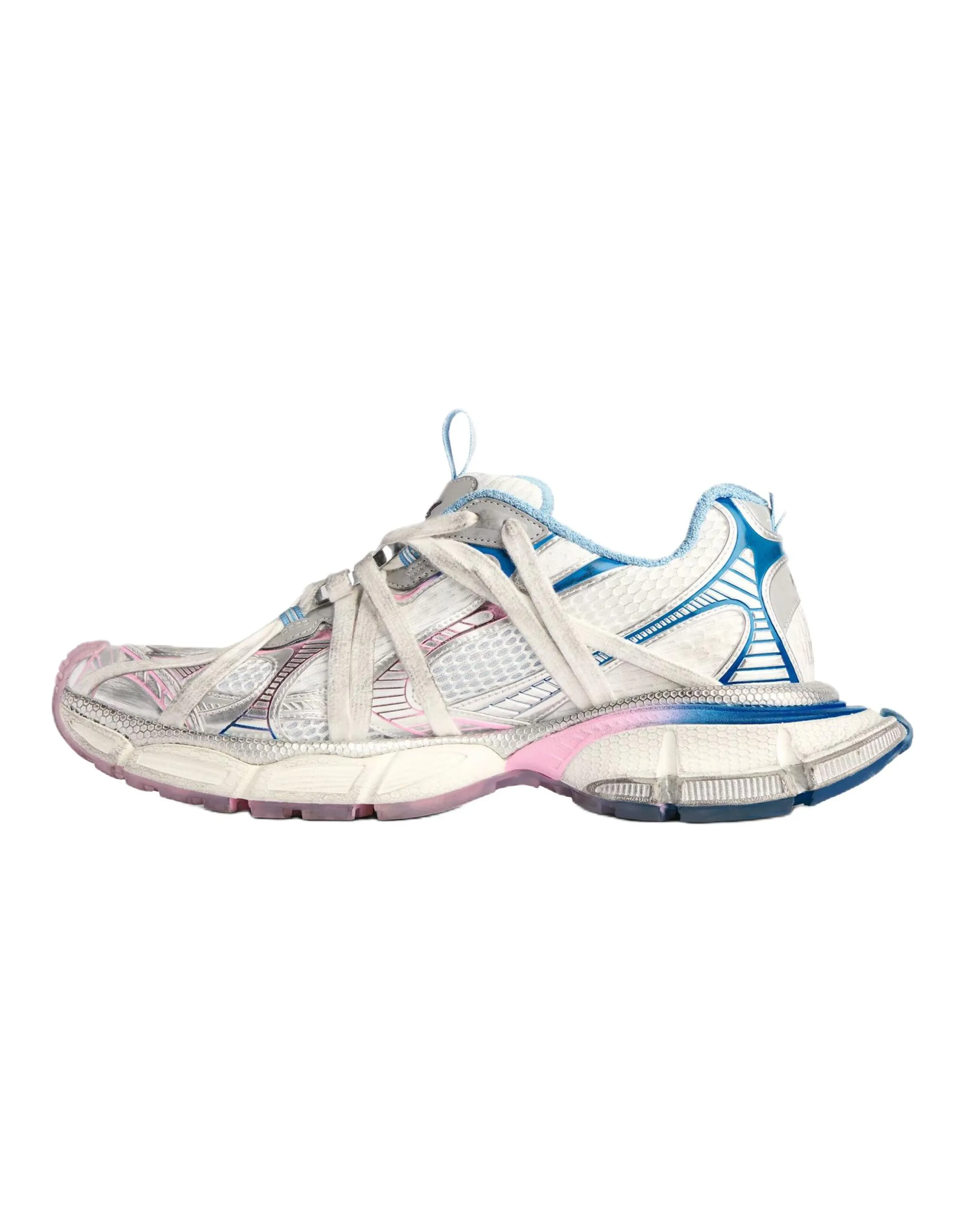 Balenciaga 3XL Round Toe Lace-Up Low-Top Dad Shoes Women's White