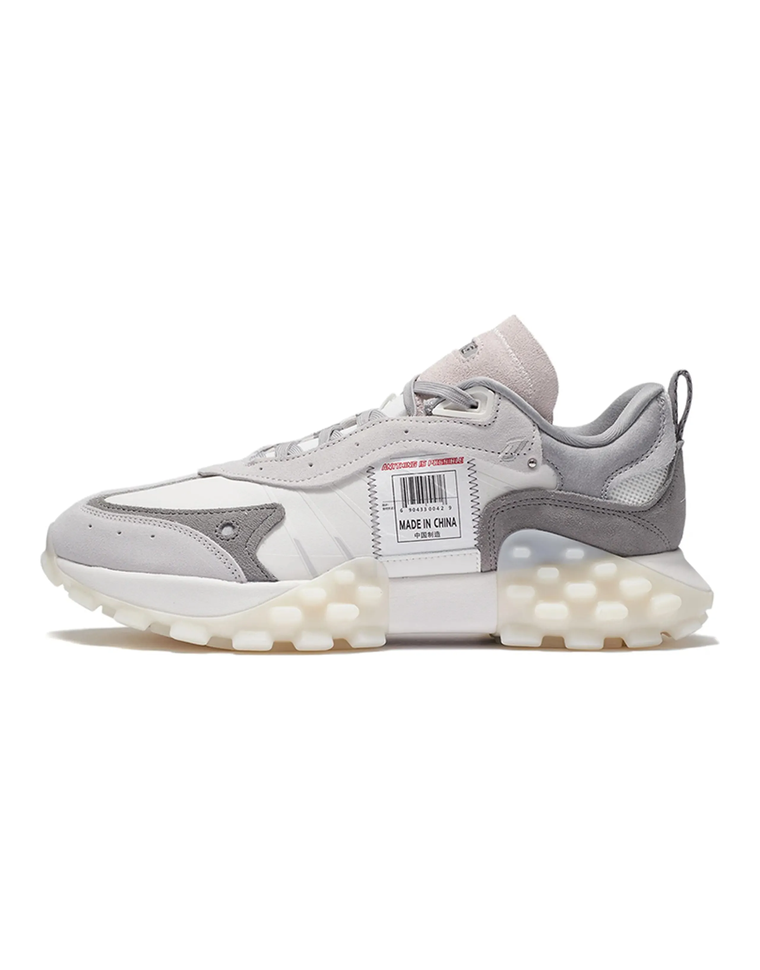 LiNing Overload Low-Top Casual Shoes Men's Gray White