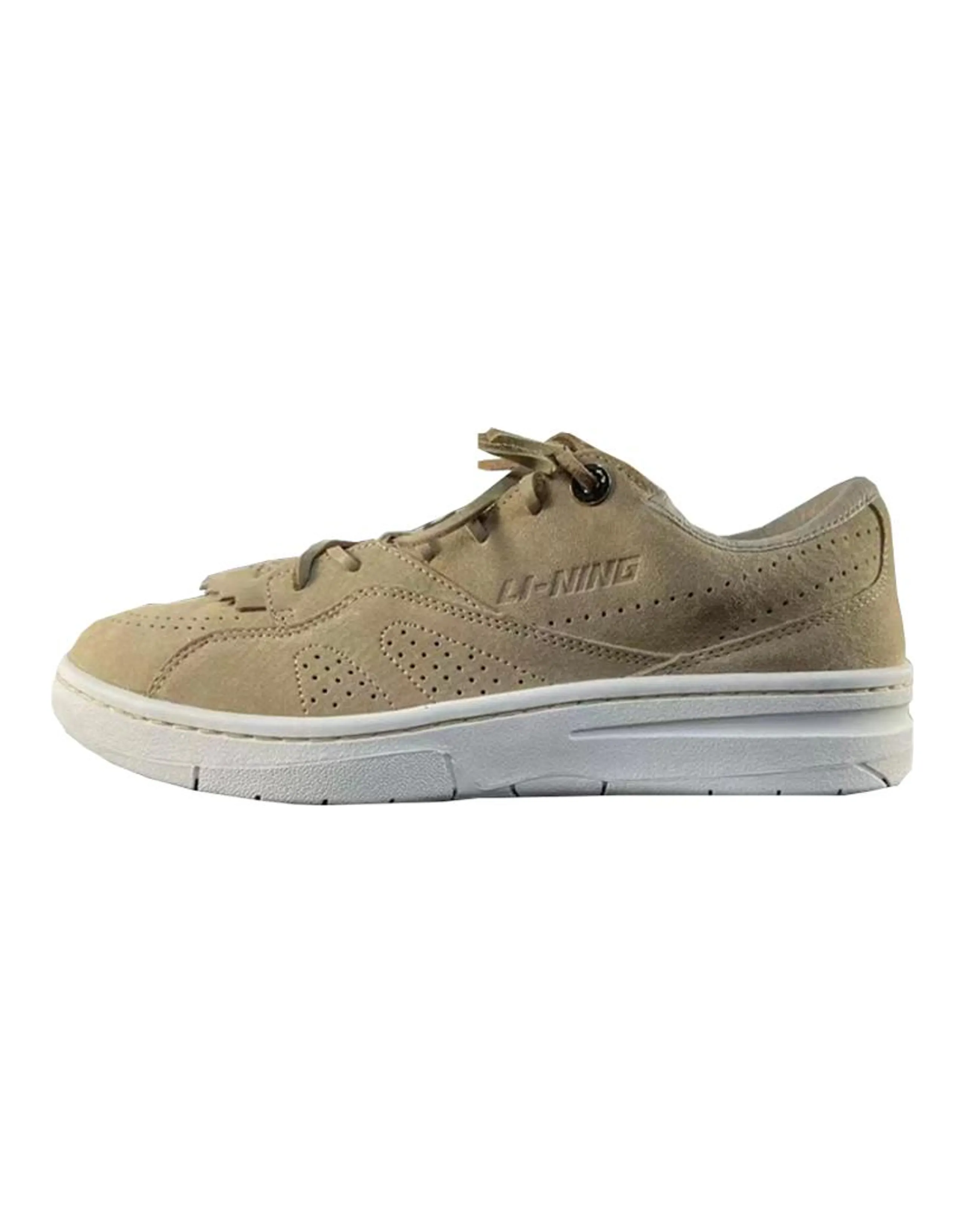 LiNing Skateboard Shoes Men Low-Top Brown White