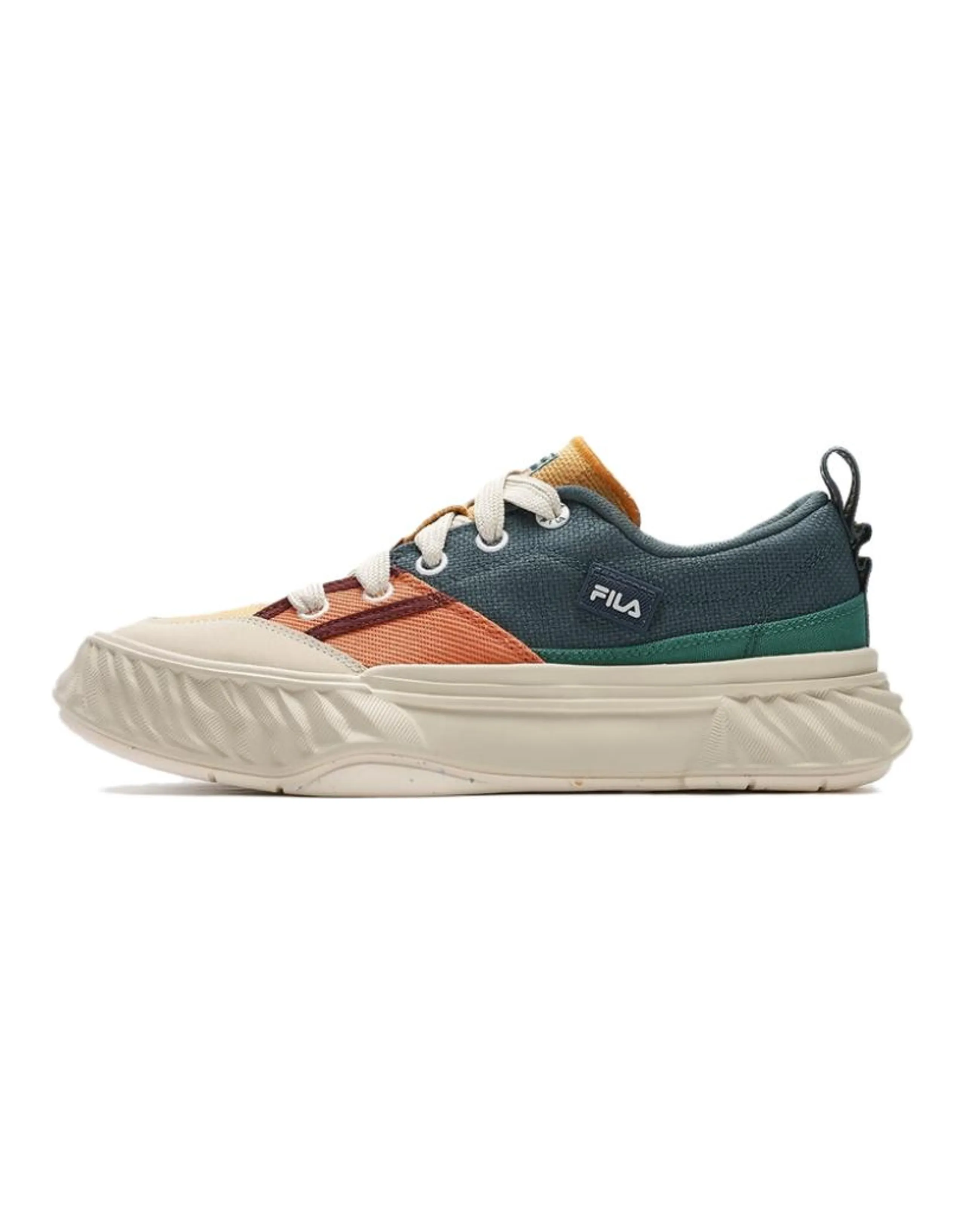 FILA Fosso Canvas Shoes Men Low-Top Beige Orange