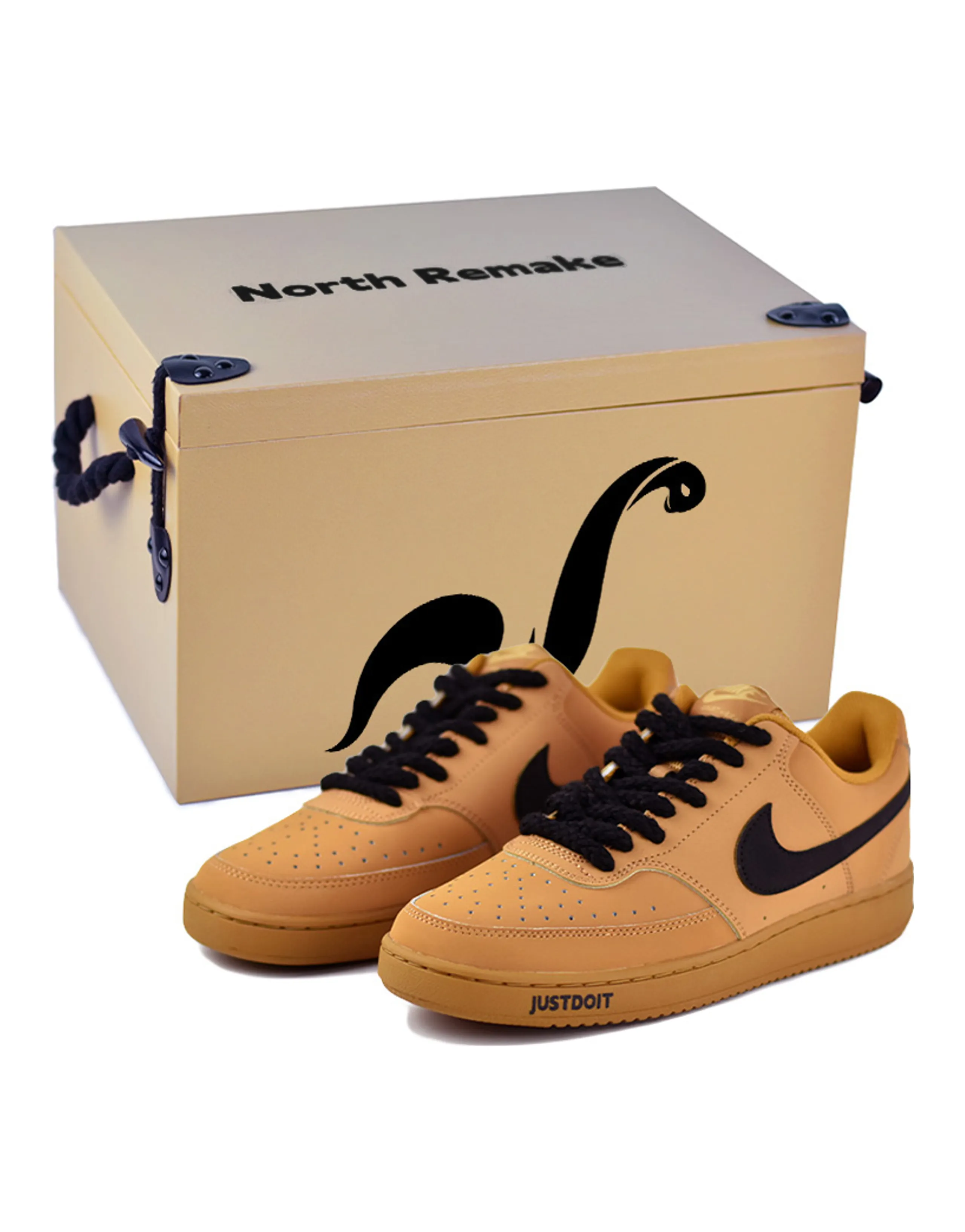 Nike Court Vision Wear-Resistant Low-Top Skateboard Shoes Unisex Wheat