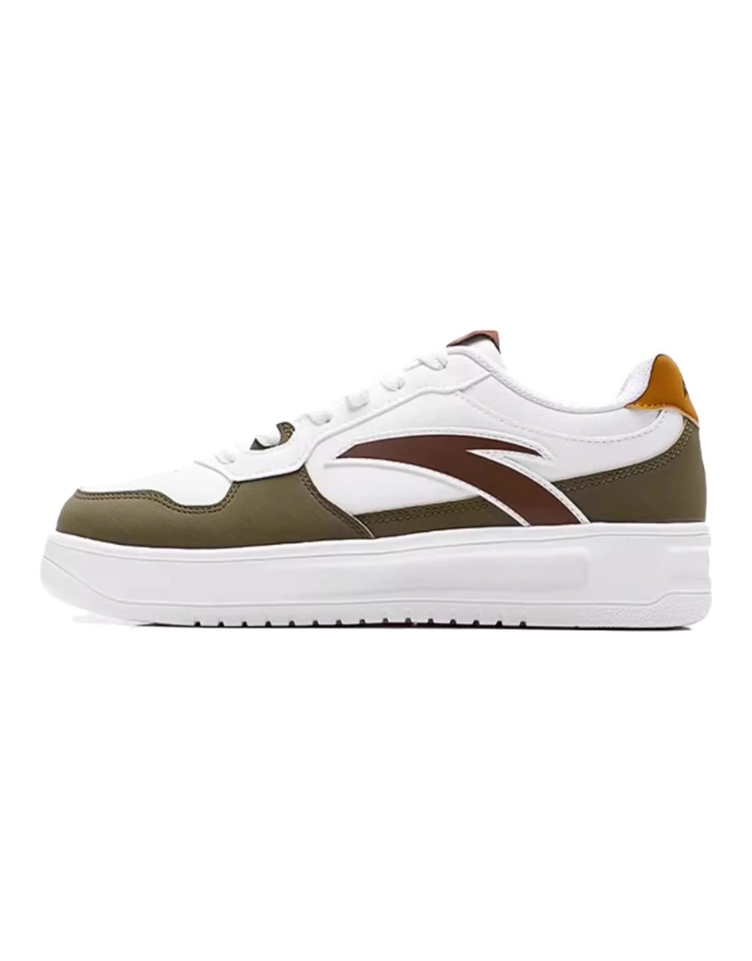 Anta Easy 1.5 Comfortable Versatile Height-Increasing Wear-Resistant Lightweight Anti-Slip Low-Top Sneakers Men's Green Brown