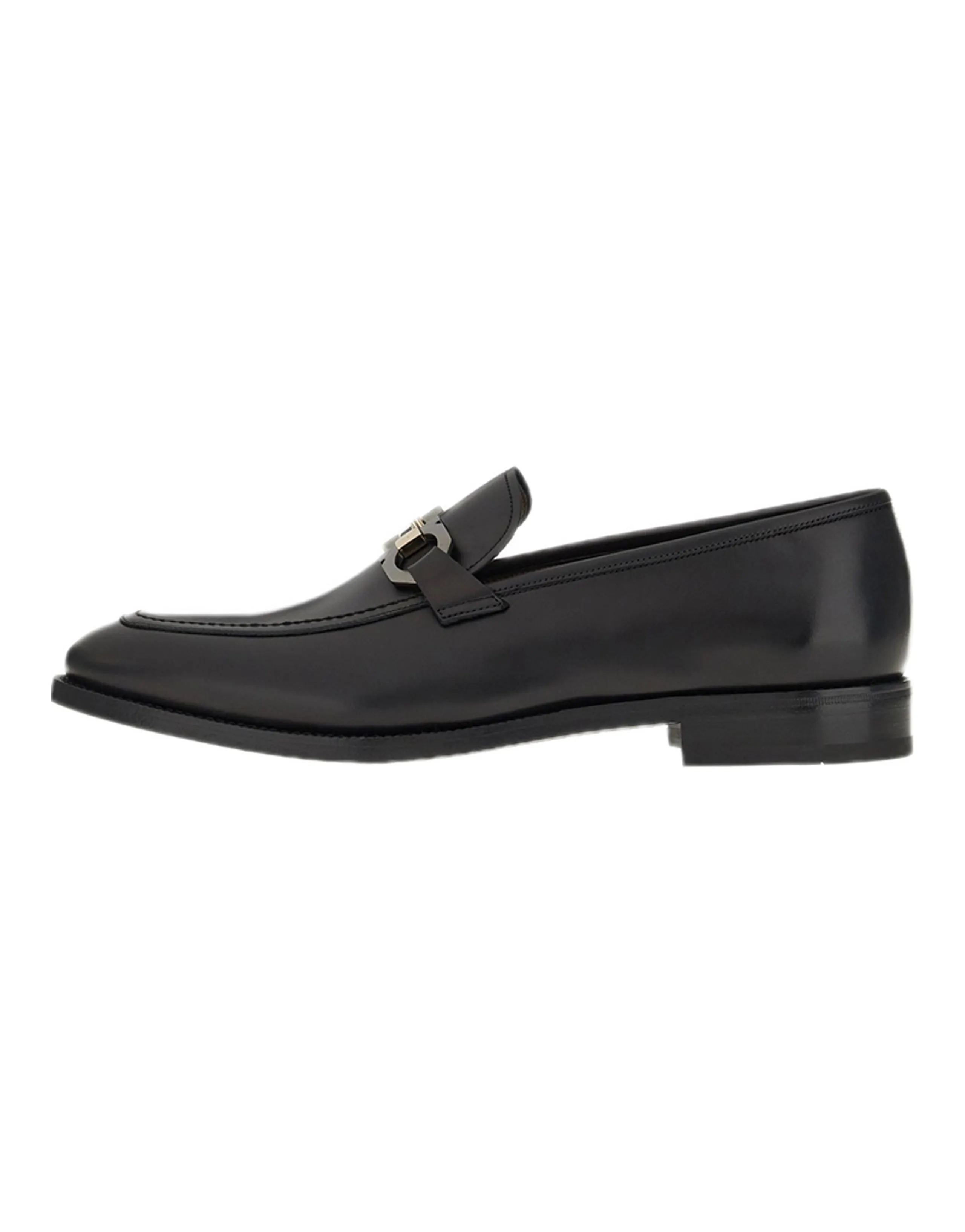 FERRAGAMO GANCINI Mokasin Shoes Men's Black