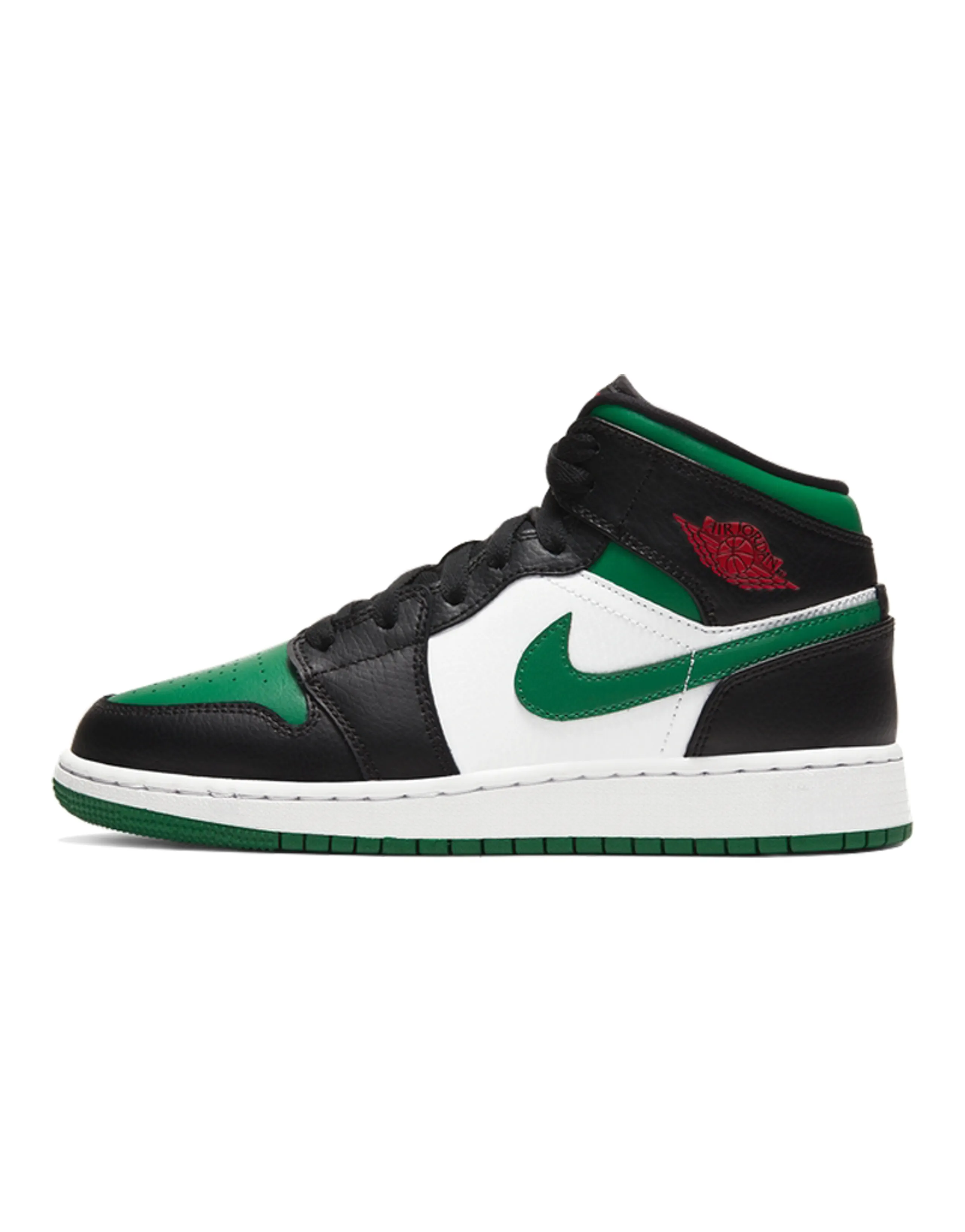 Jordan 1 Mid Green Toe GS